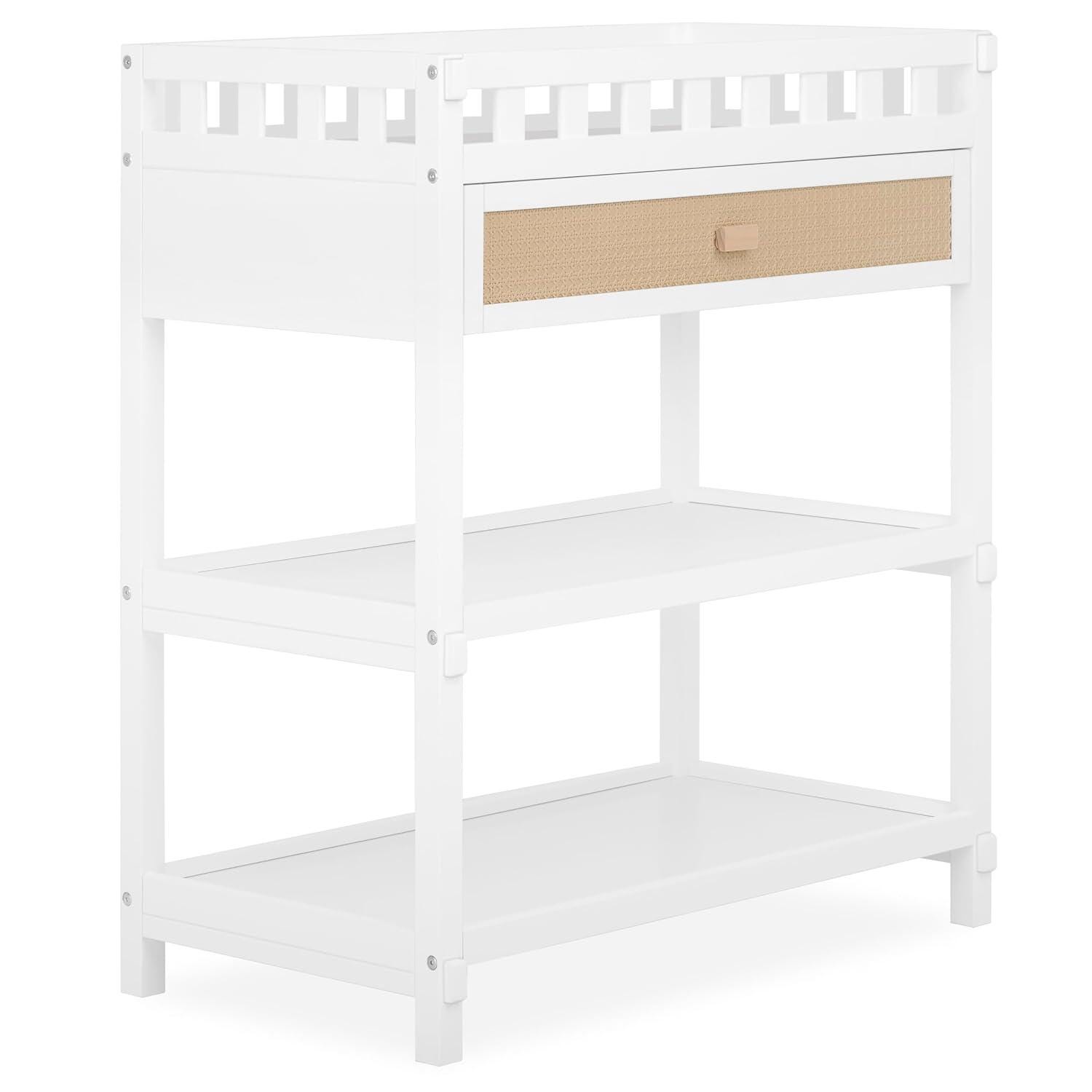 Dream On Me Doula Changing Table, White/Natural, large