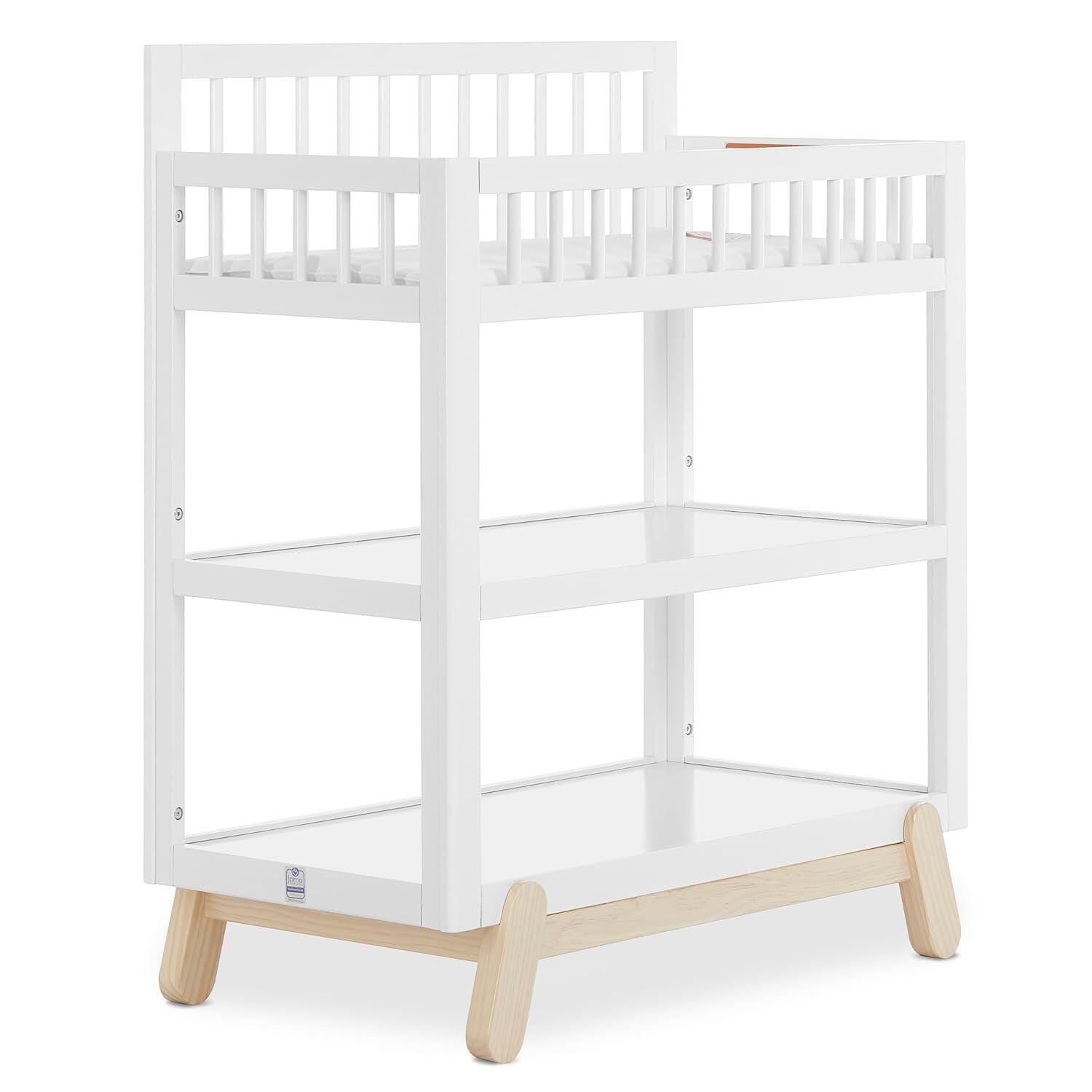 Dream On Me Hygge Changing Table, Vintage White/Tan, large