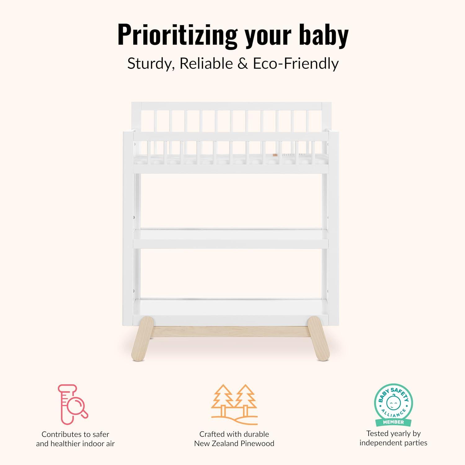 Dream On Me Hygge Changing Table, Vintage White/Tan, large