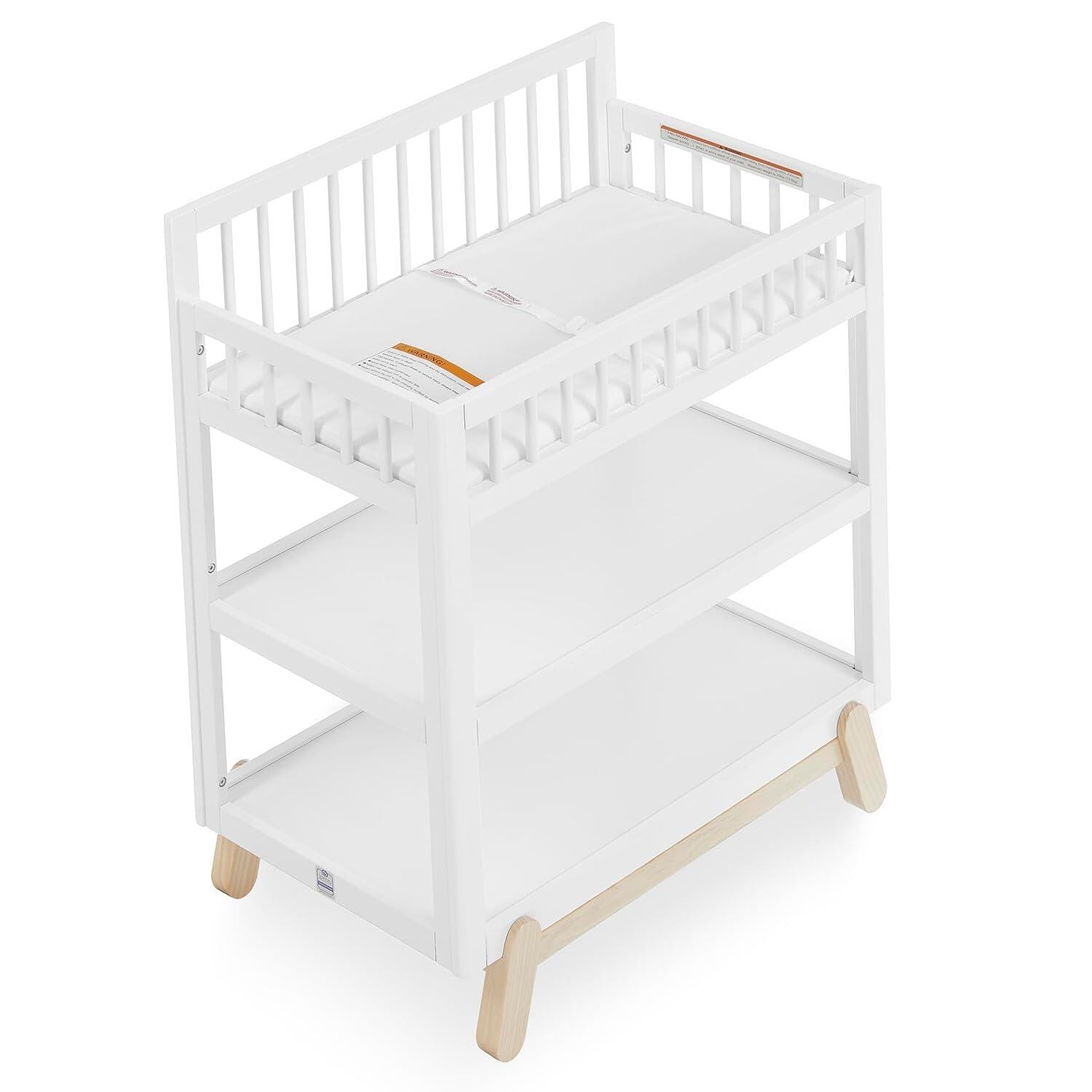 Dream On Me Hygge Changing Table, Vintage White/Tan, large