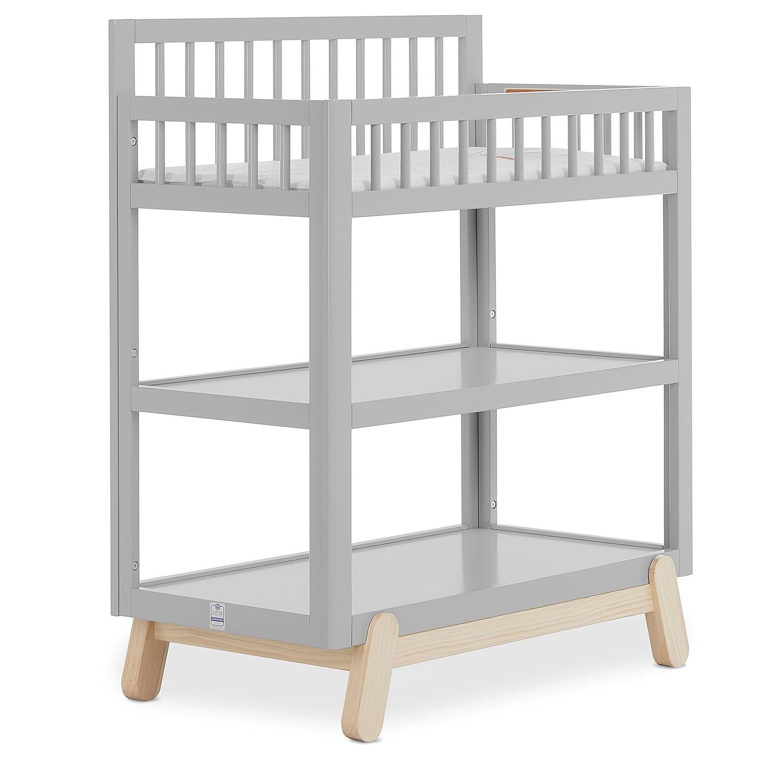 Dream On Me Hygge Changing Table, Pebble Gray/Tan, large
