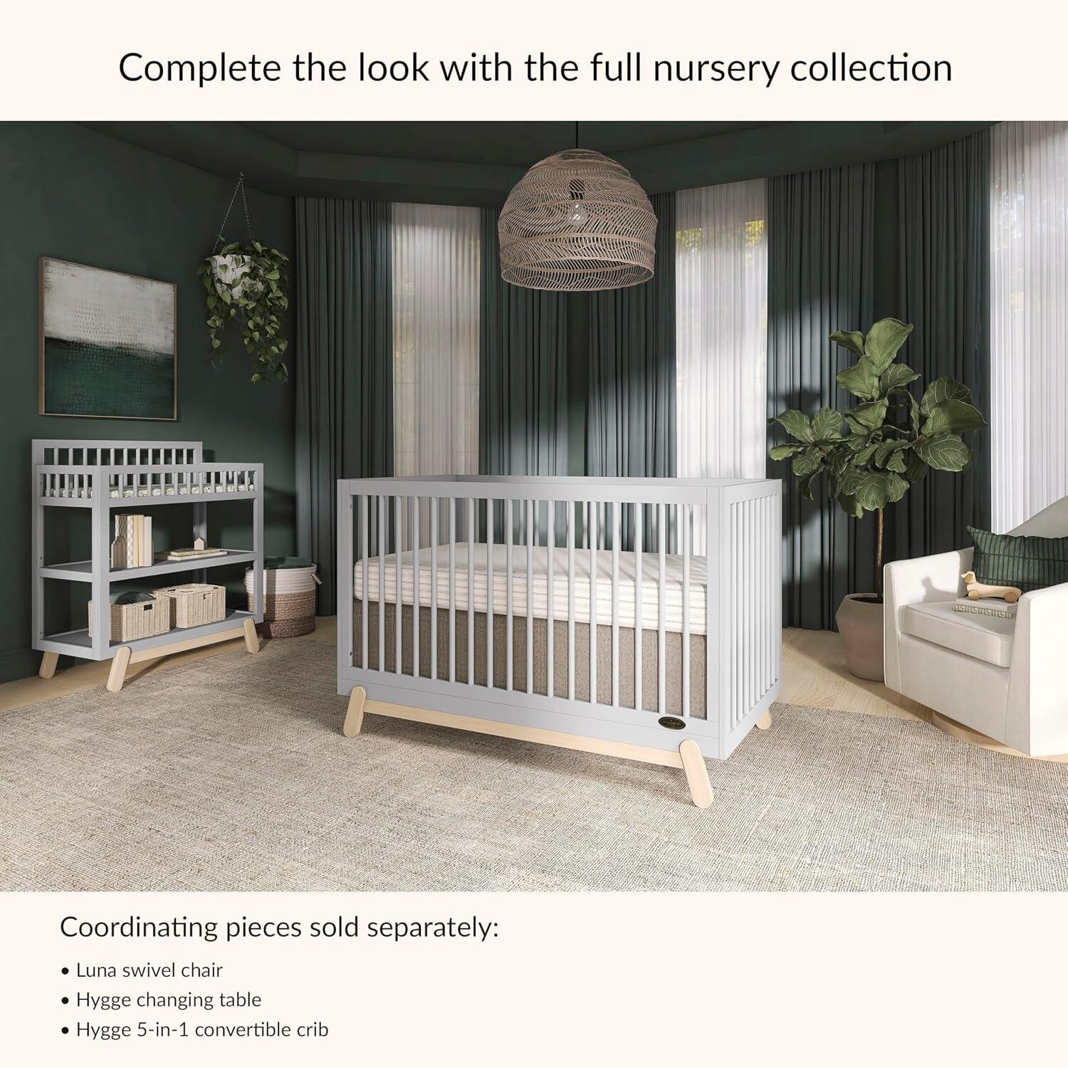 Dream On Me Hygge Changing Table, Pebble Gray/Tan, large