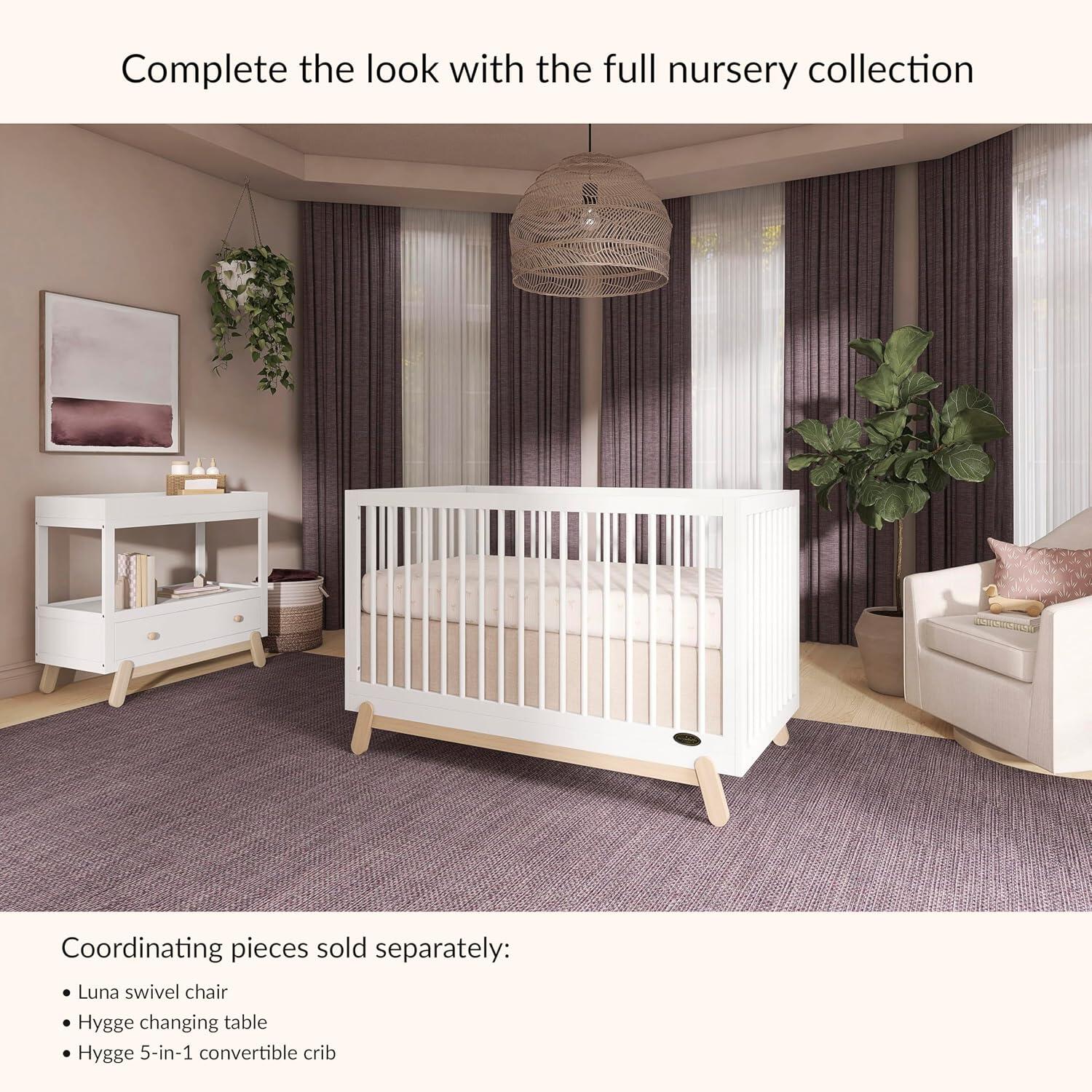 Dream On Me Hygge Solid Changing Table, White/Tan, large
