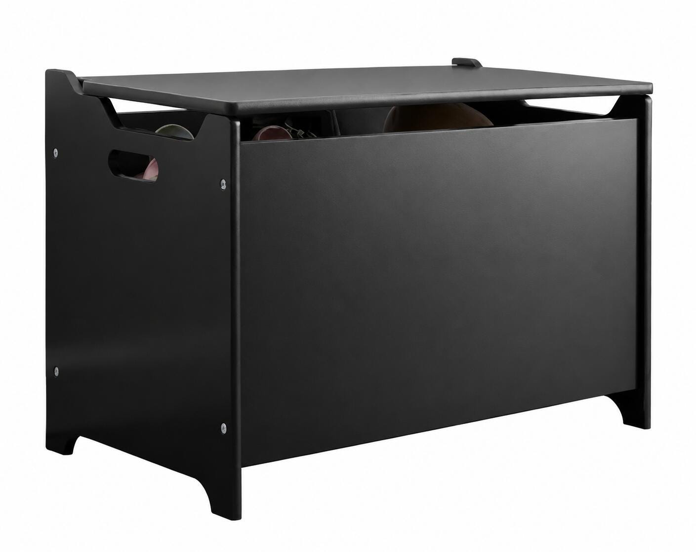 Evolur Kids Toy Chest, Matte Black, large