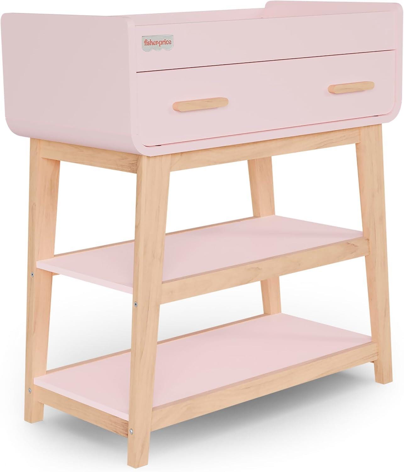 Fisher-Price Iris/Siesta Changing Table, Blush Pink/Beige, large