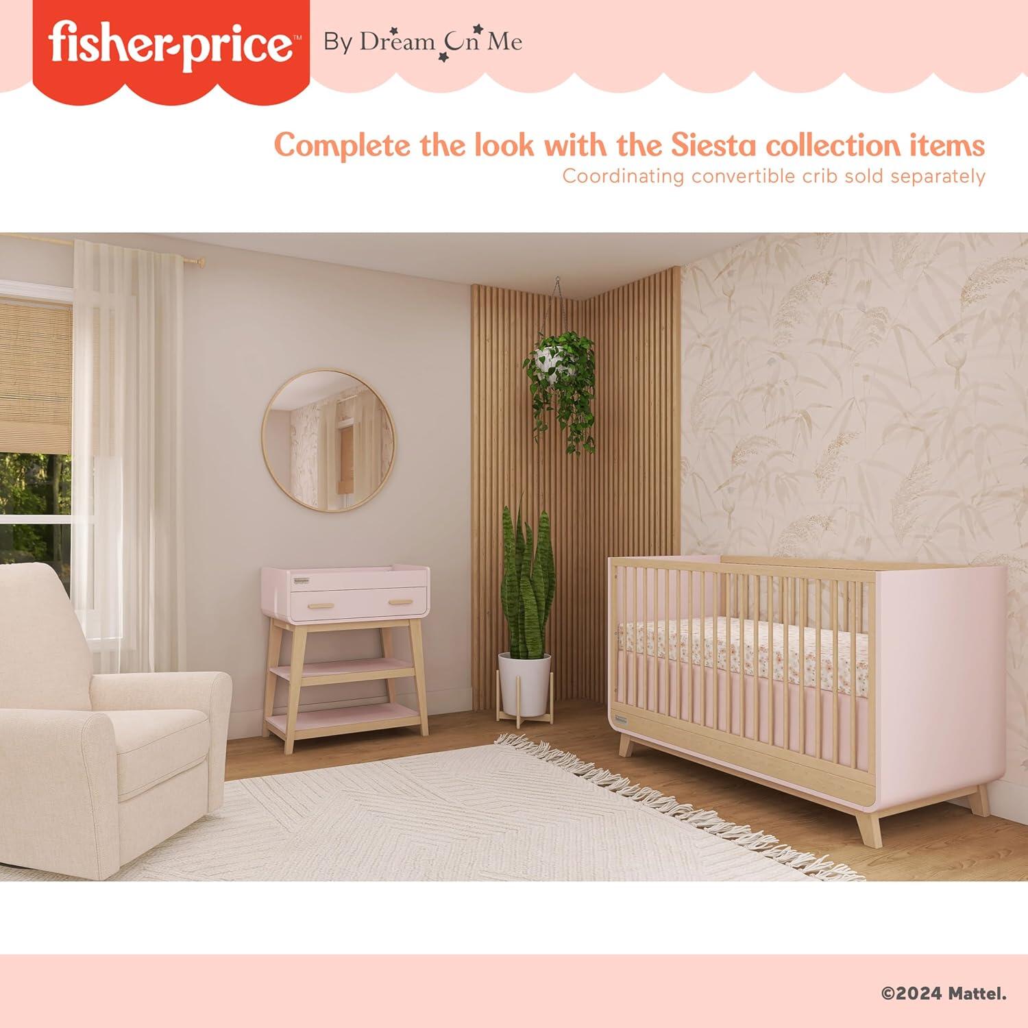 Fisher-Price Iris/Siesta Changing Table, Blush Pink/Beige, large