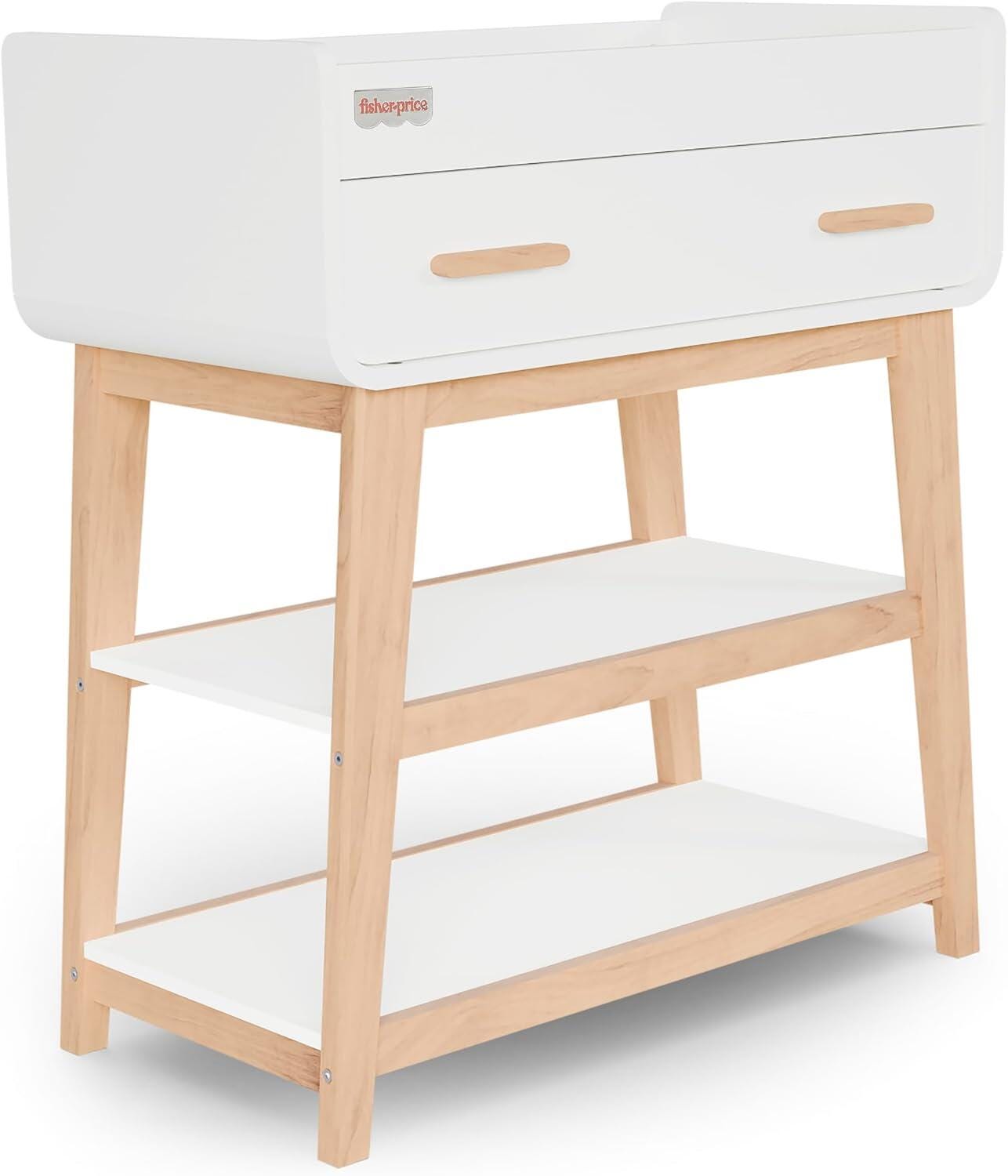 Fisher-Price Iris/Siesta Changing Table, Vintage White/Oak, large