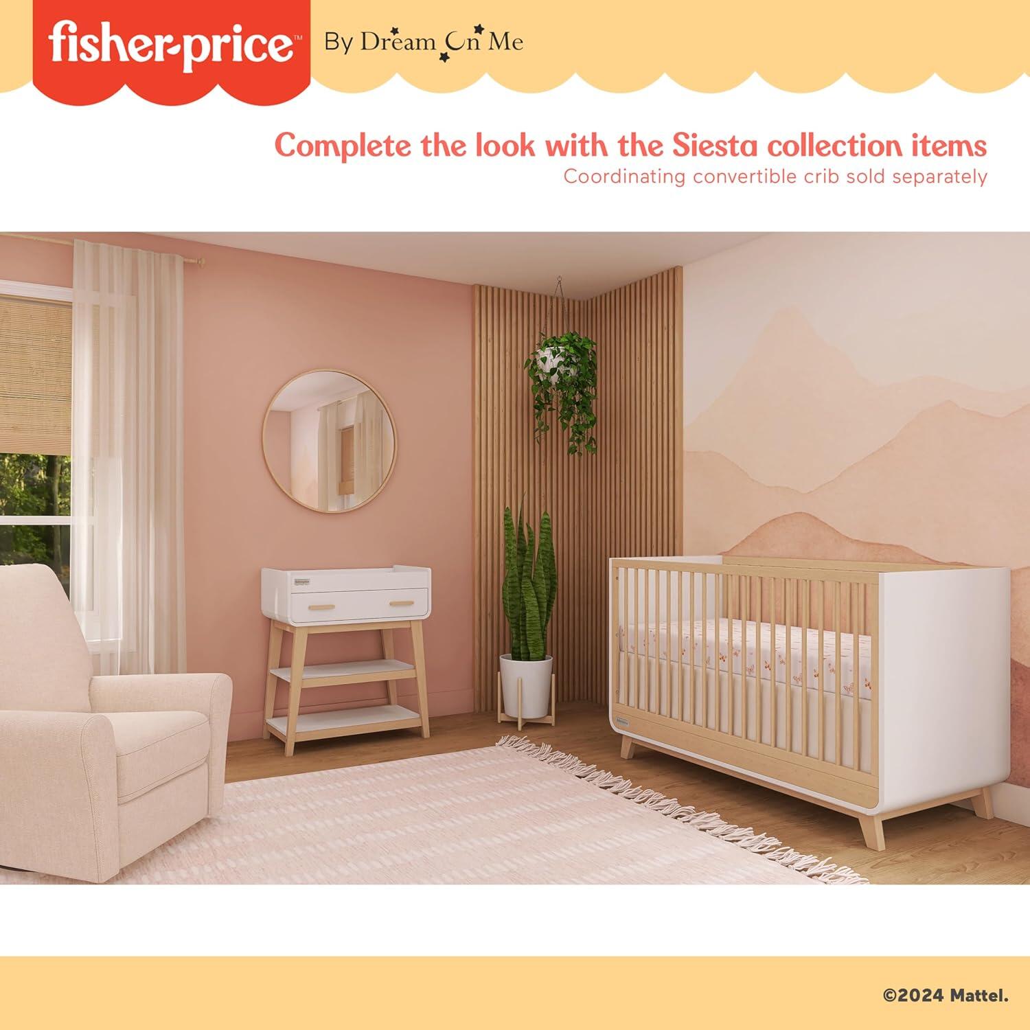 Fisher-Price Iris/Siesta Changing Table, Vintage White/Oak, large