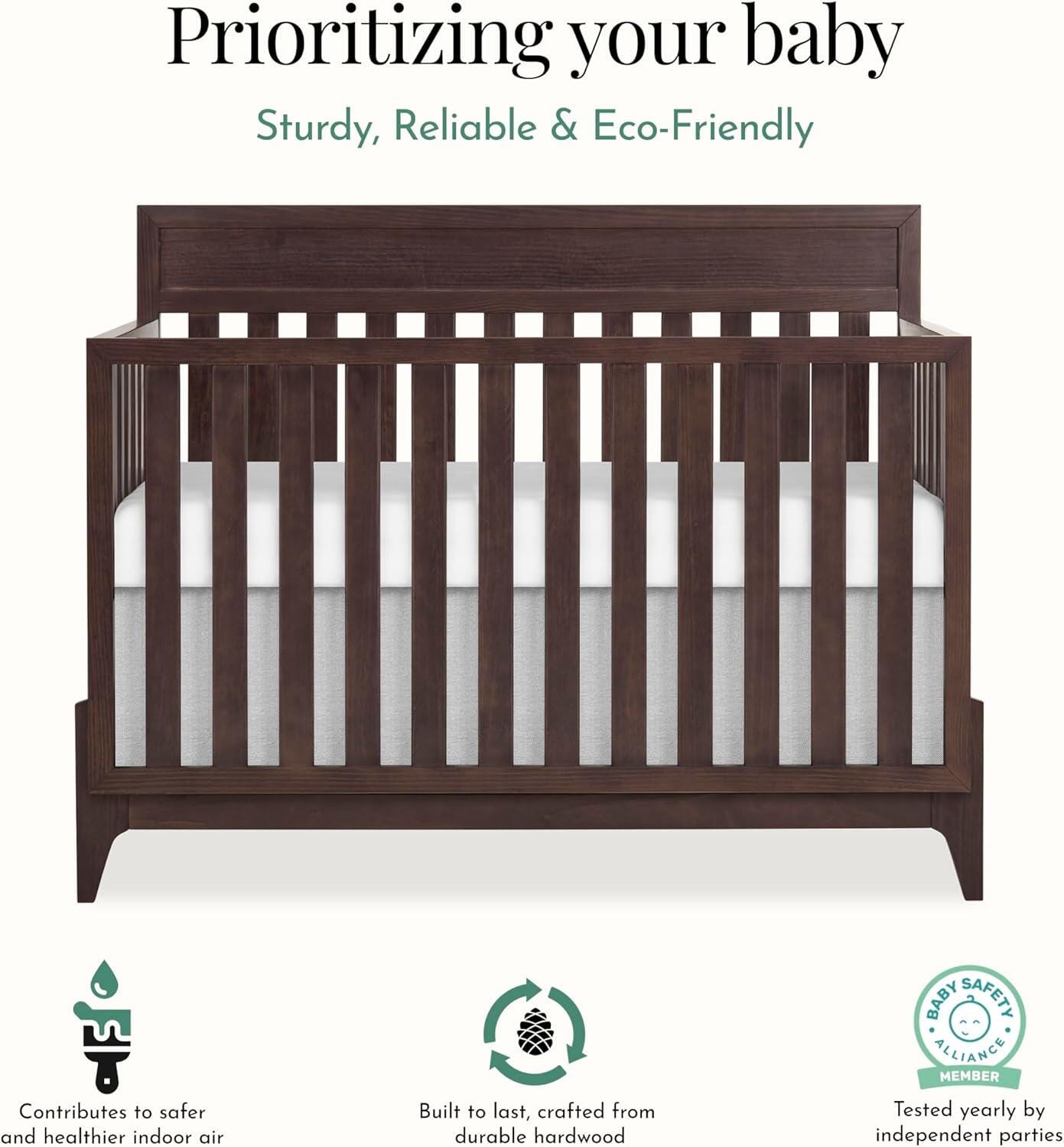 Evolur Atlas 5-in-1 Convertible Crib, , large