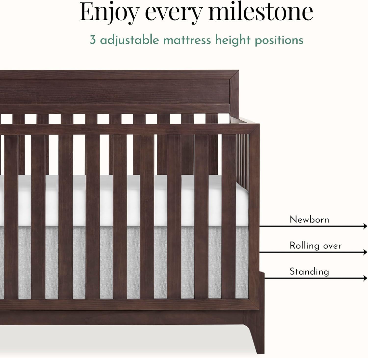 Evolur Atlas 5-in-1 Convertible Crib, , large