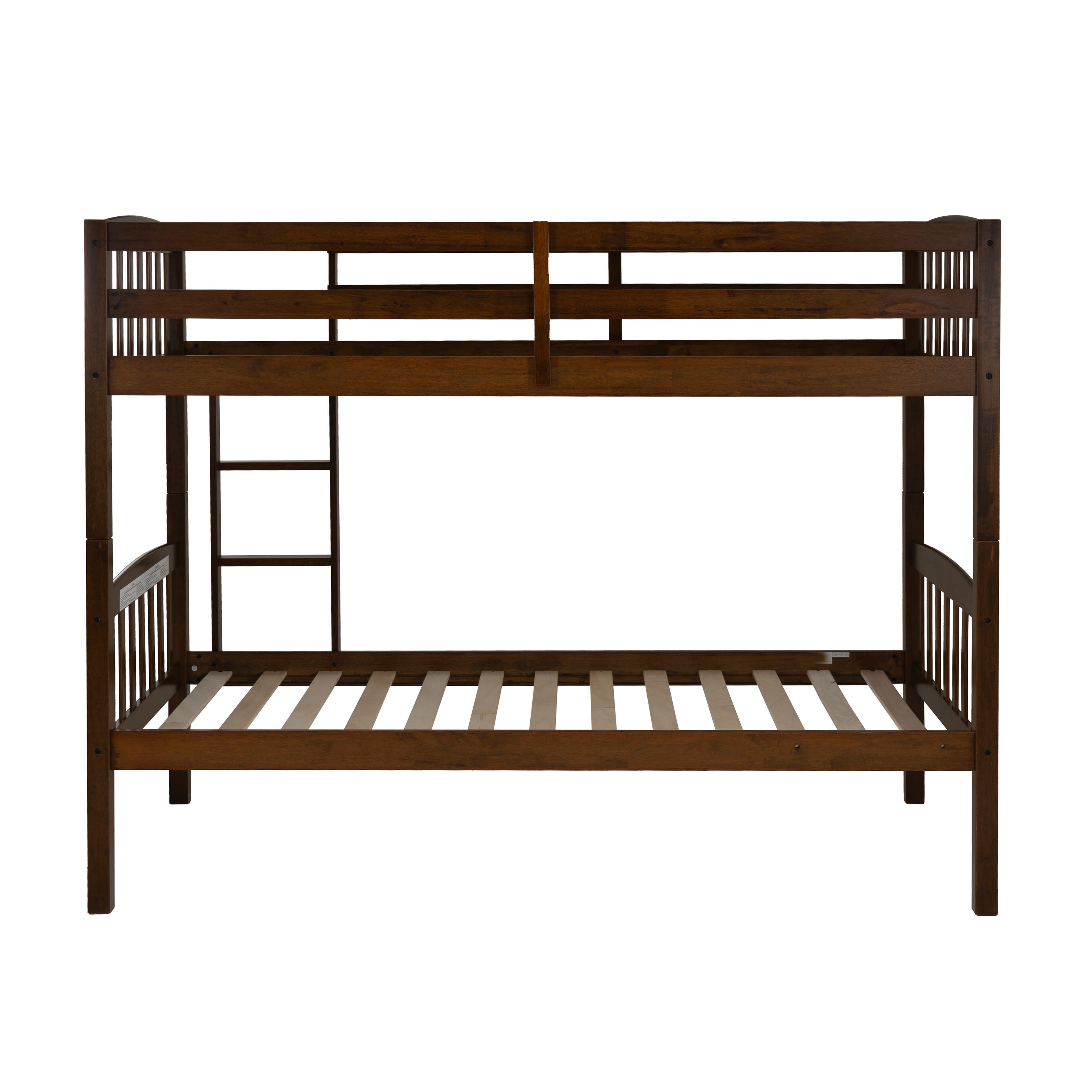 Linon Lyra Twin Bunk Bed, Oak, large