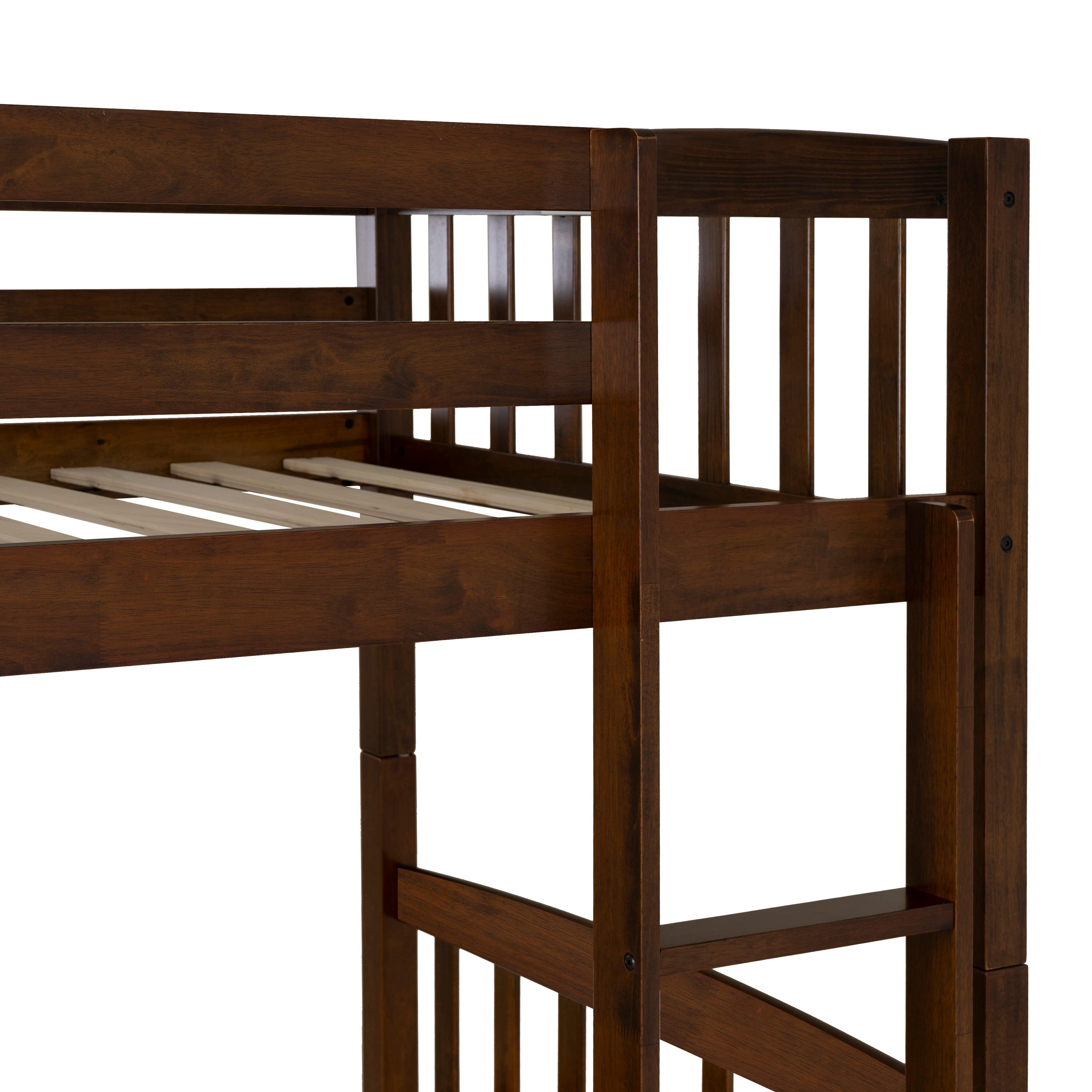 Linon Lyra Twin Bunk Bed, Oak, large