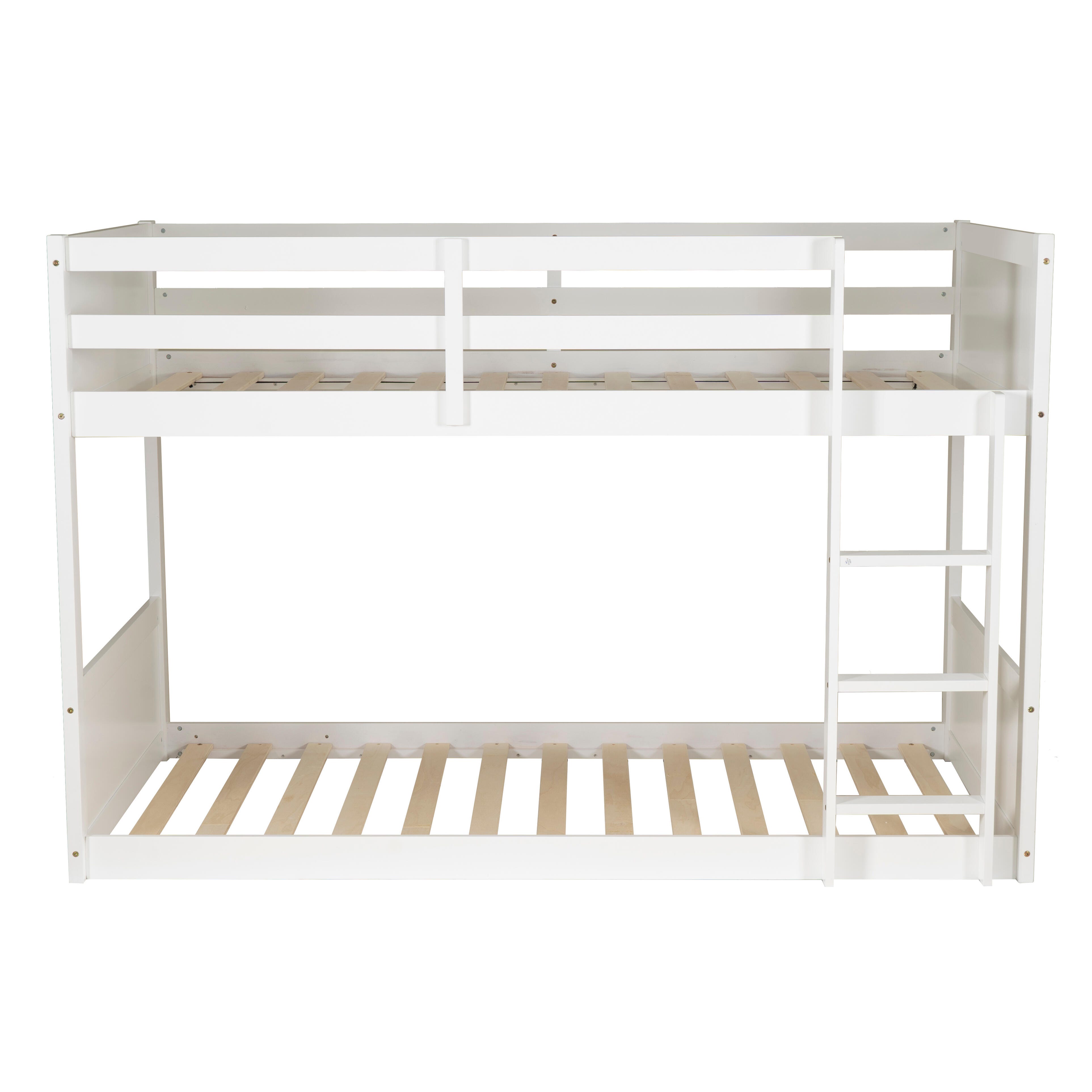 Linon Quinn Twin Bunk Bed, White, large