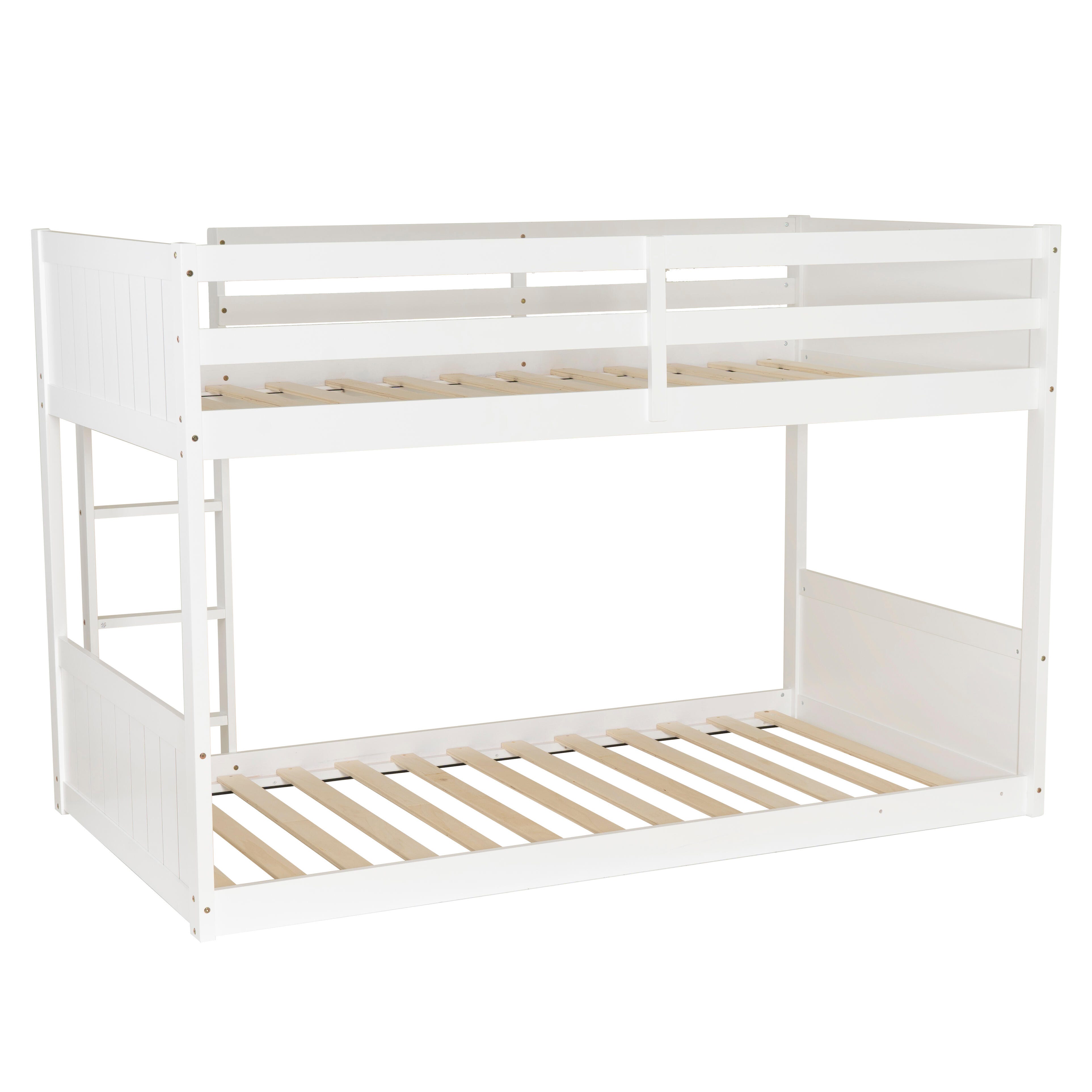 Linon Quinn Twin Bunk Bed, White, large