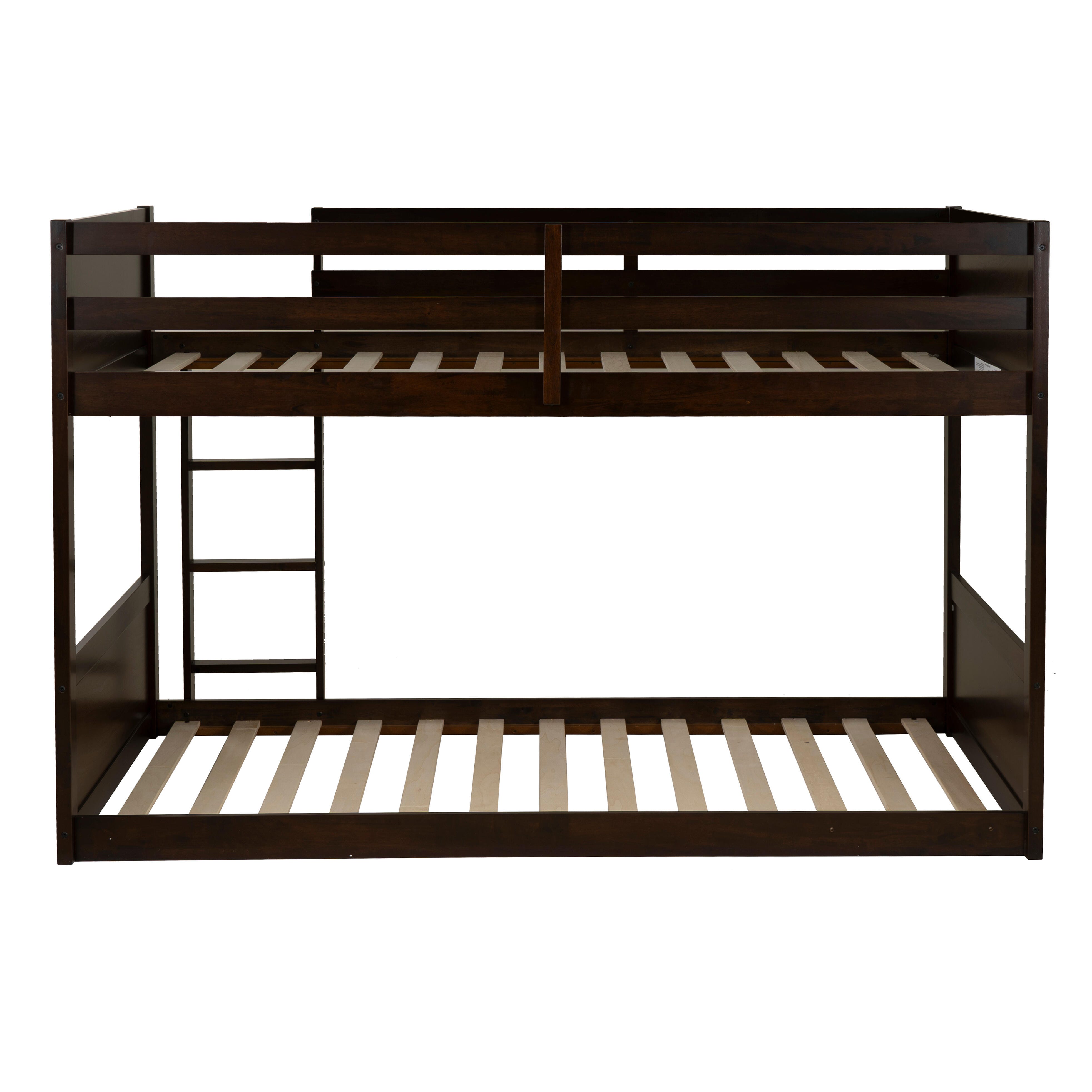 Linon Quinn Twin Bunk Bed, Espresso, large