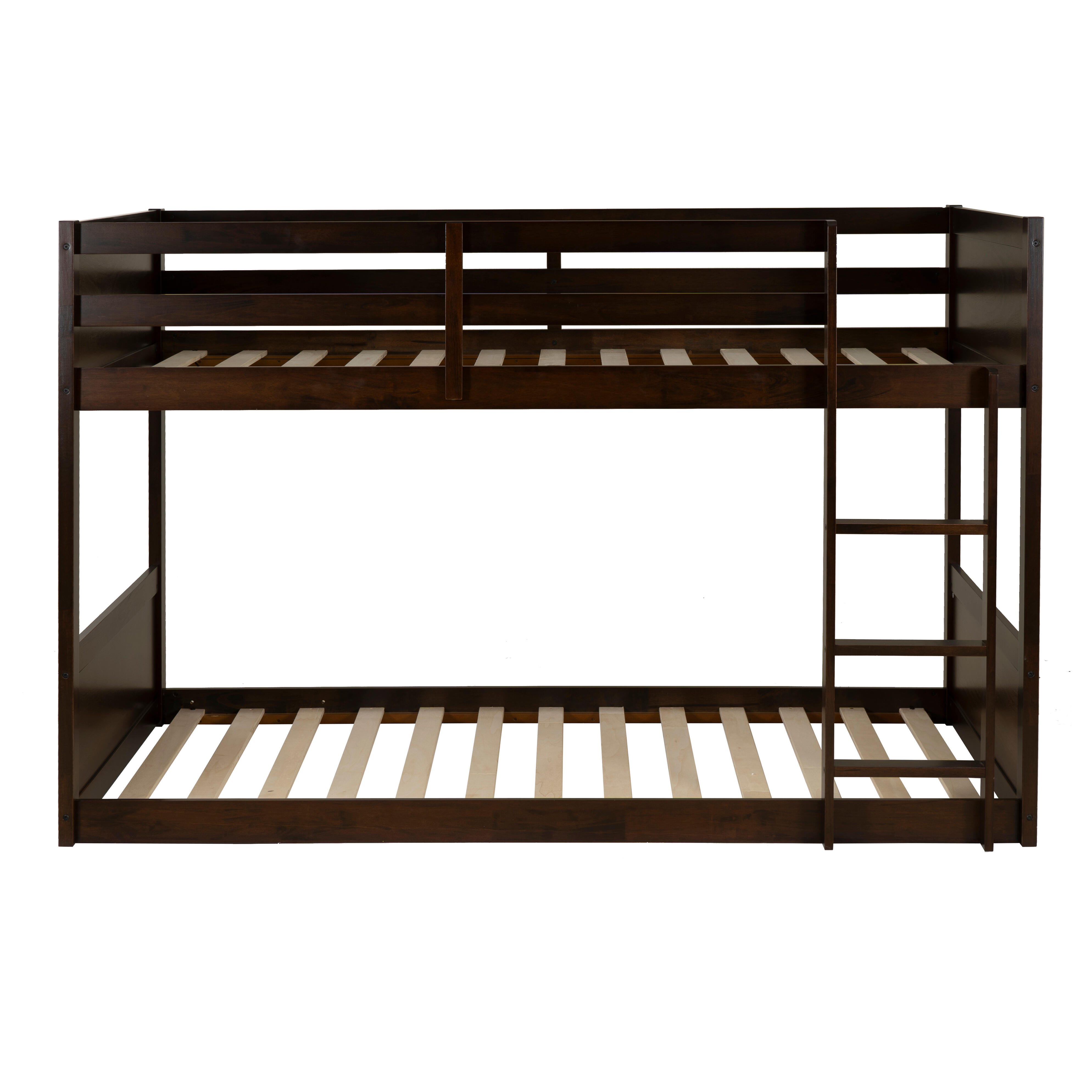 Linon Quinn Twin Bunk Bed, Espresso, large