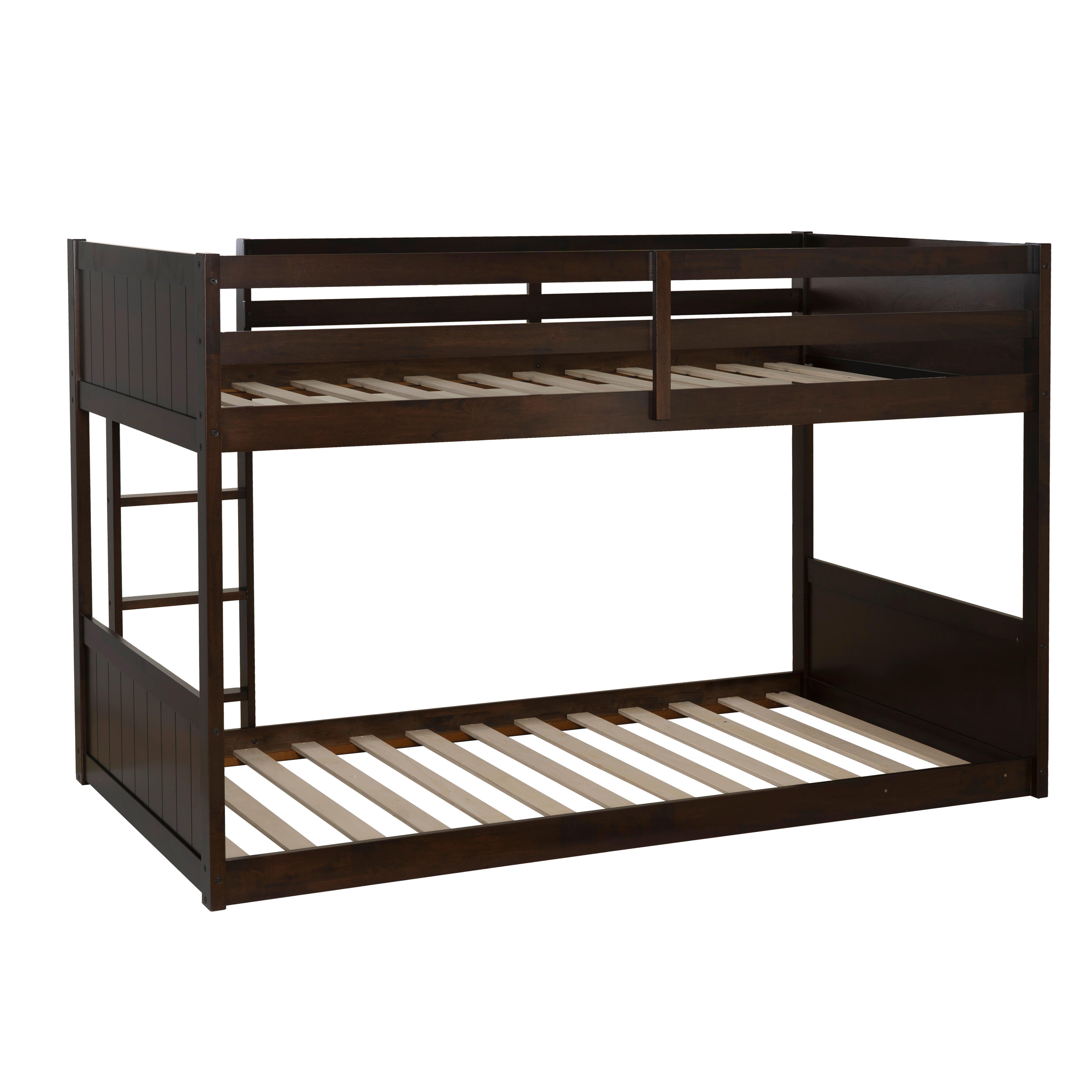 Linon Quinn Twin Bunk Bed, Espresso, large