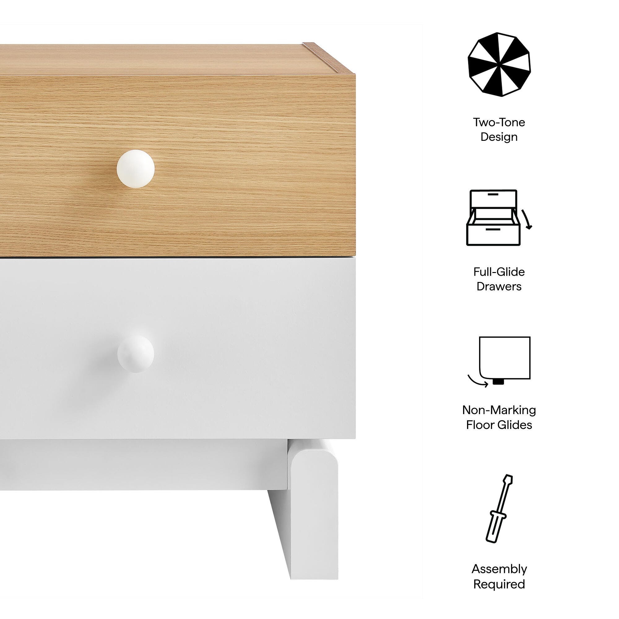 Modway Nolia 18" 2 Drawer Nightstand, , large