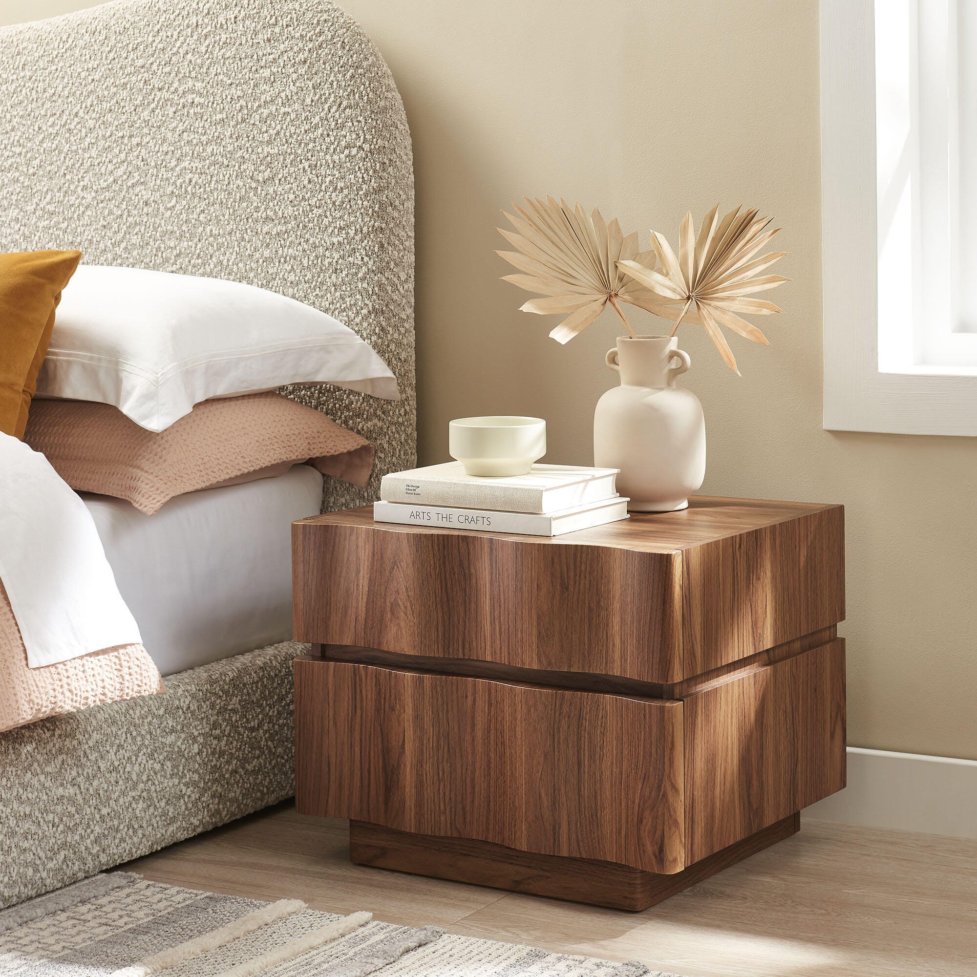 Modway Isola 22" 2 Drawer Nightstand, Walnut, rollover