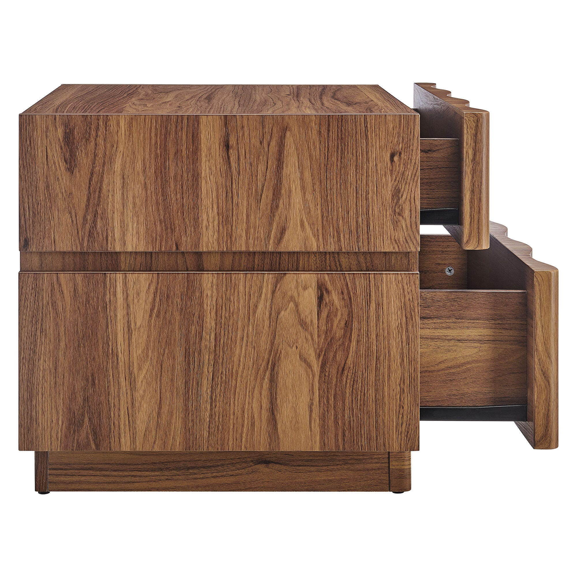 Modway Isola 22" 2 Drawer Nightstand, Walnut, large