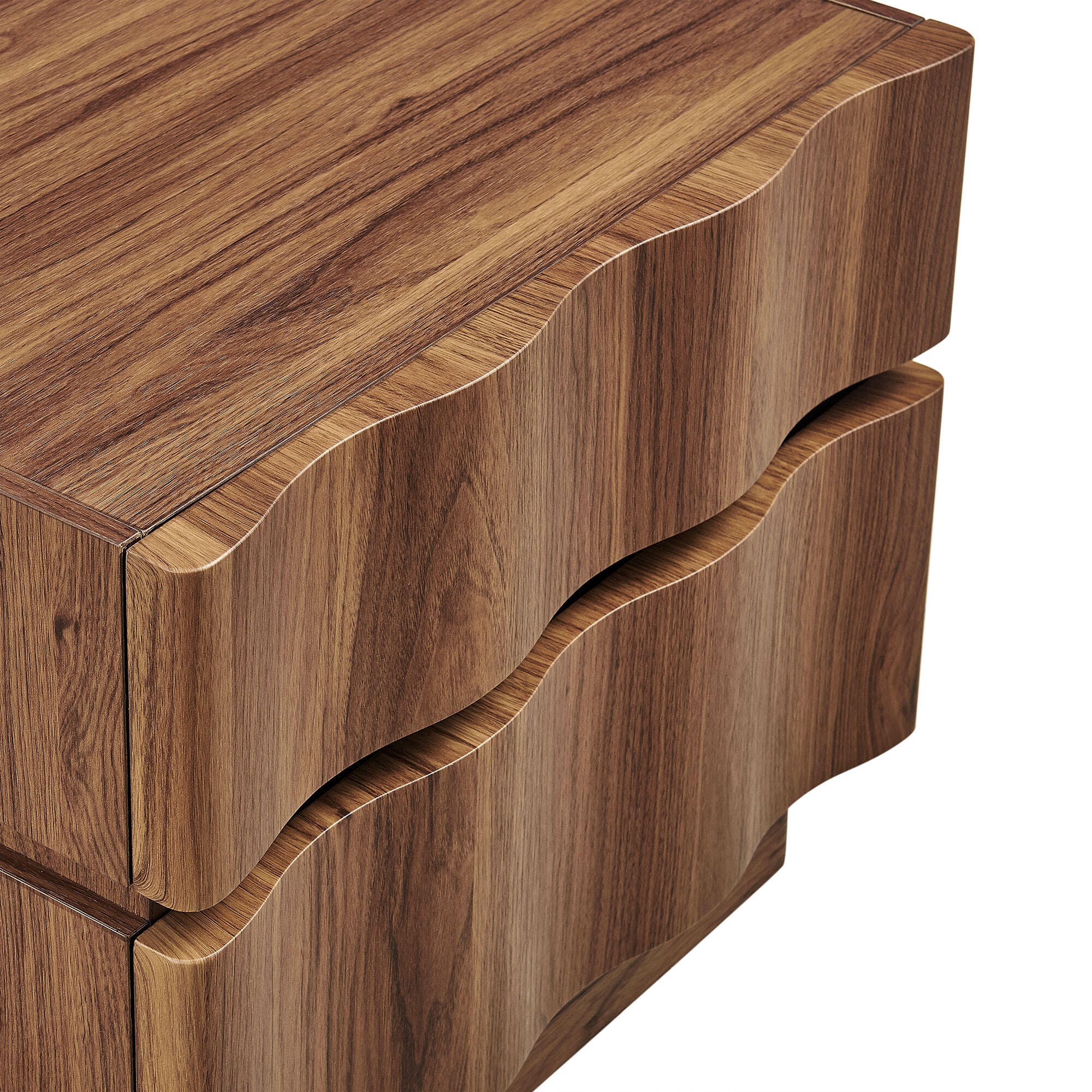 Modway Isola 22" 2 Drawer Nightstand, Walnut, large