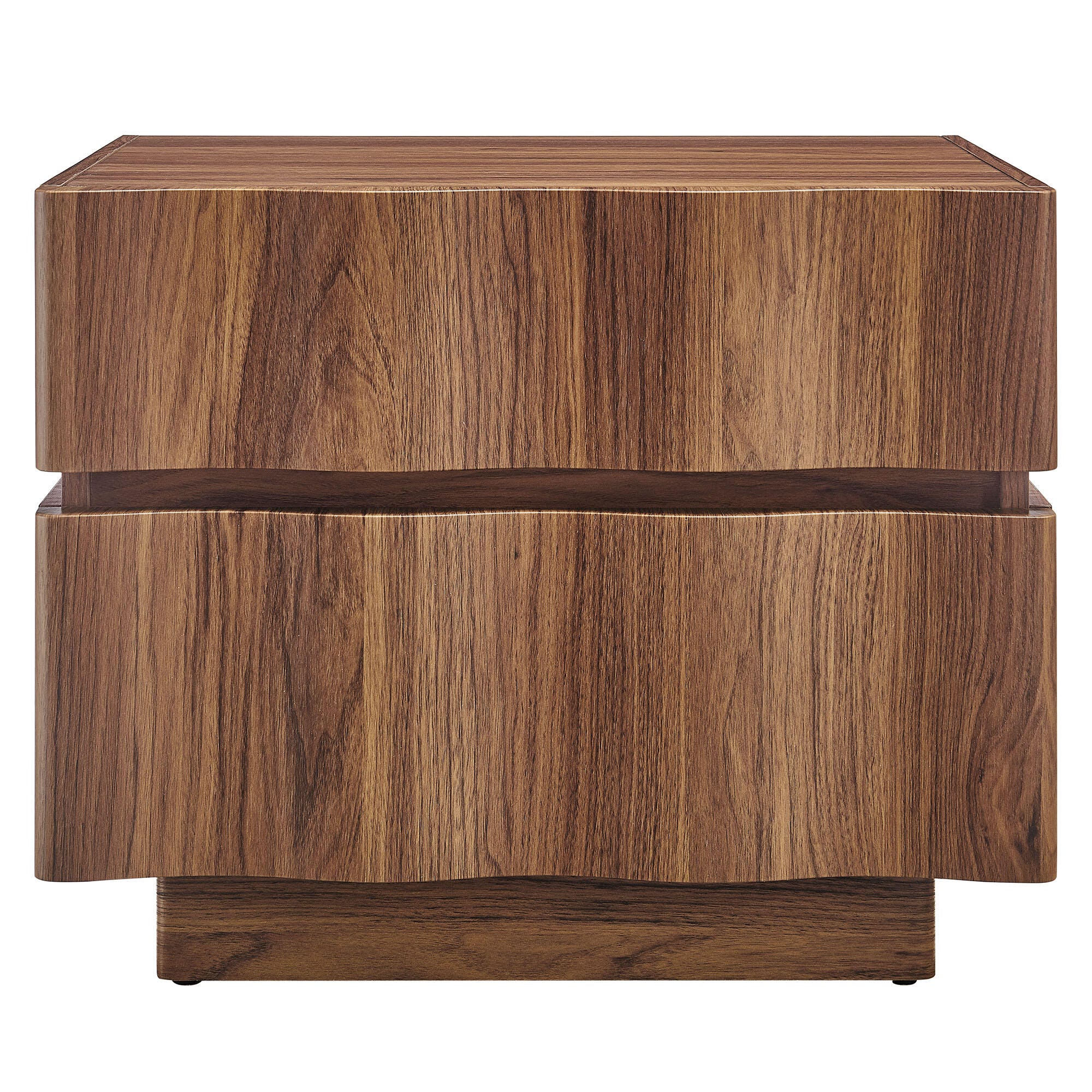 Modway Isola 22" 2 Drawer Nightstand, Walnut, large