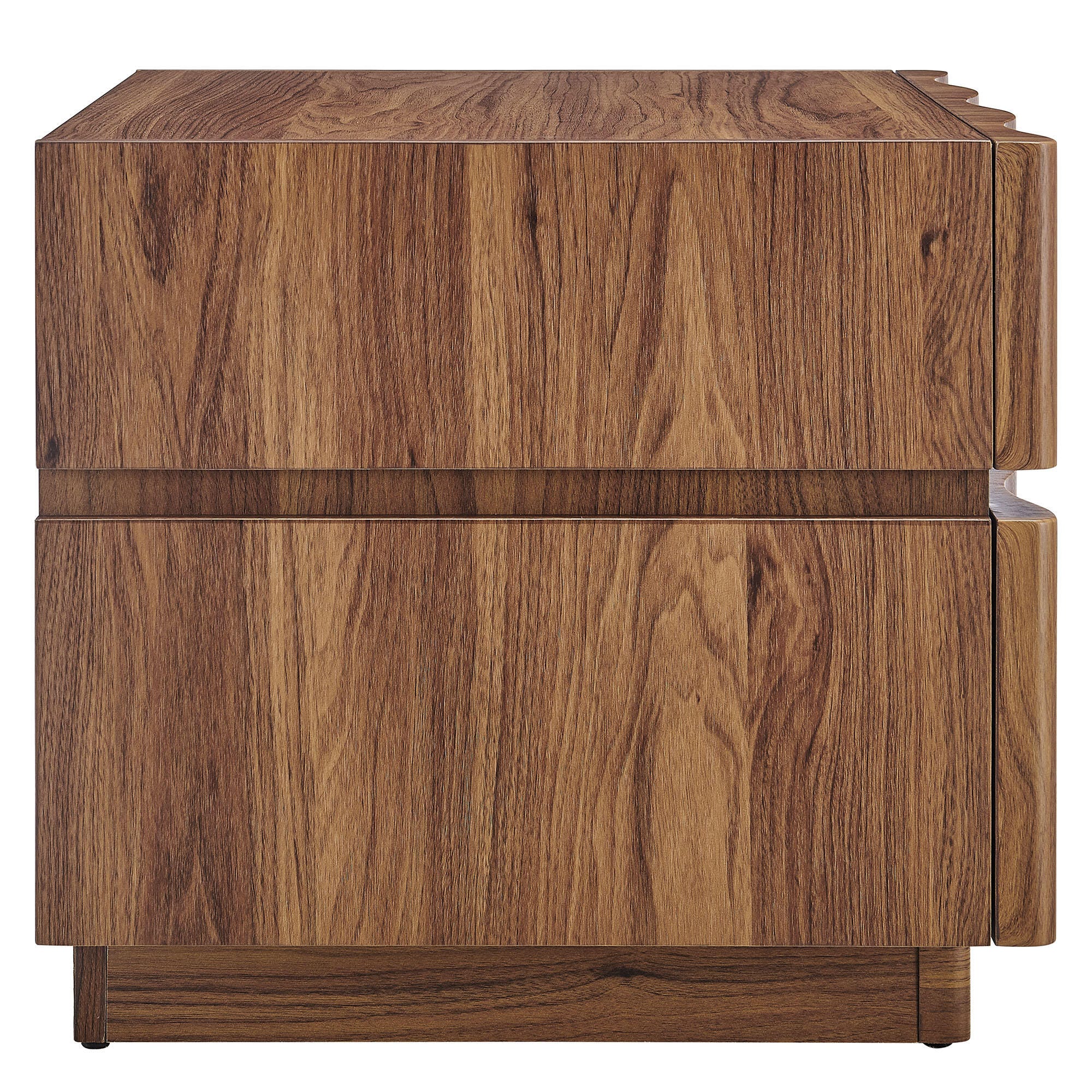 Modway Isola 22" 2 Drawer Nightstand, Walnut, large