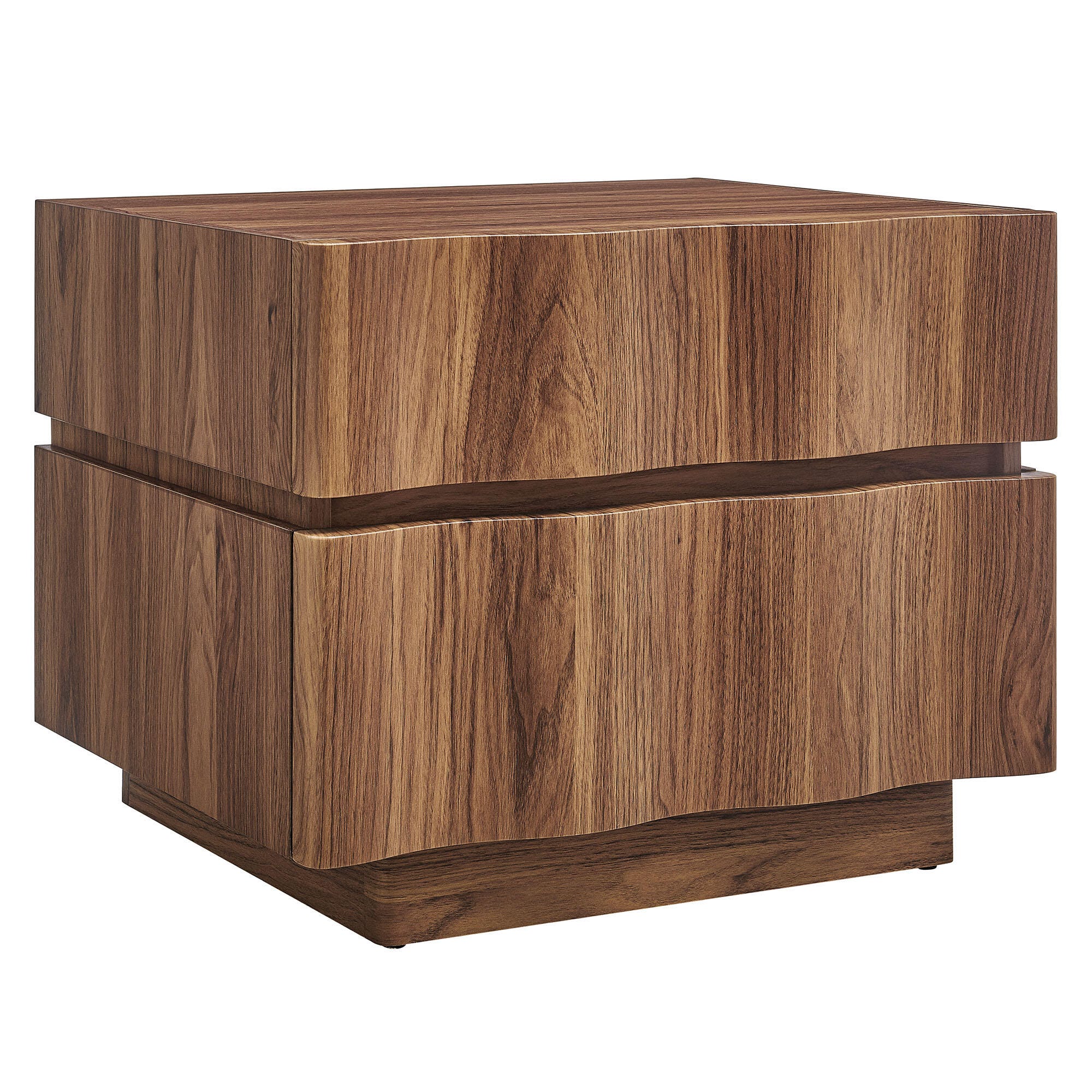 Modway Isola 22" 2 Drawer Nightstand, Walnut, large