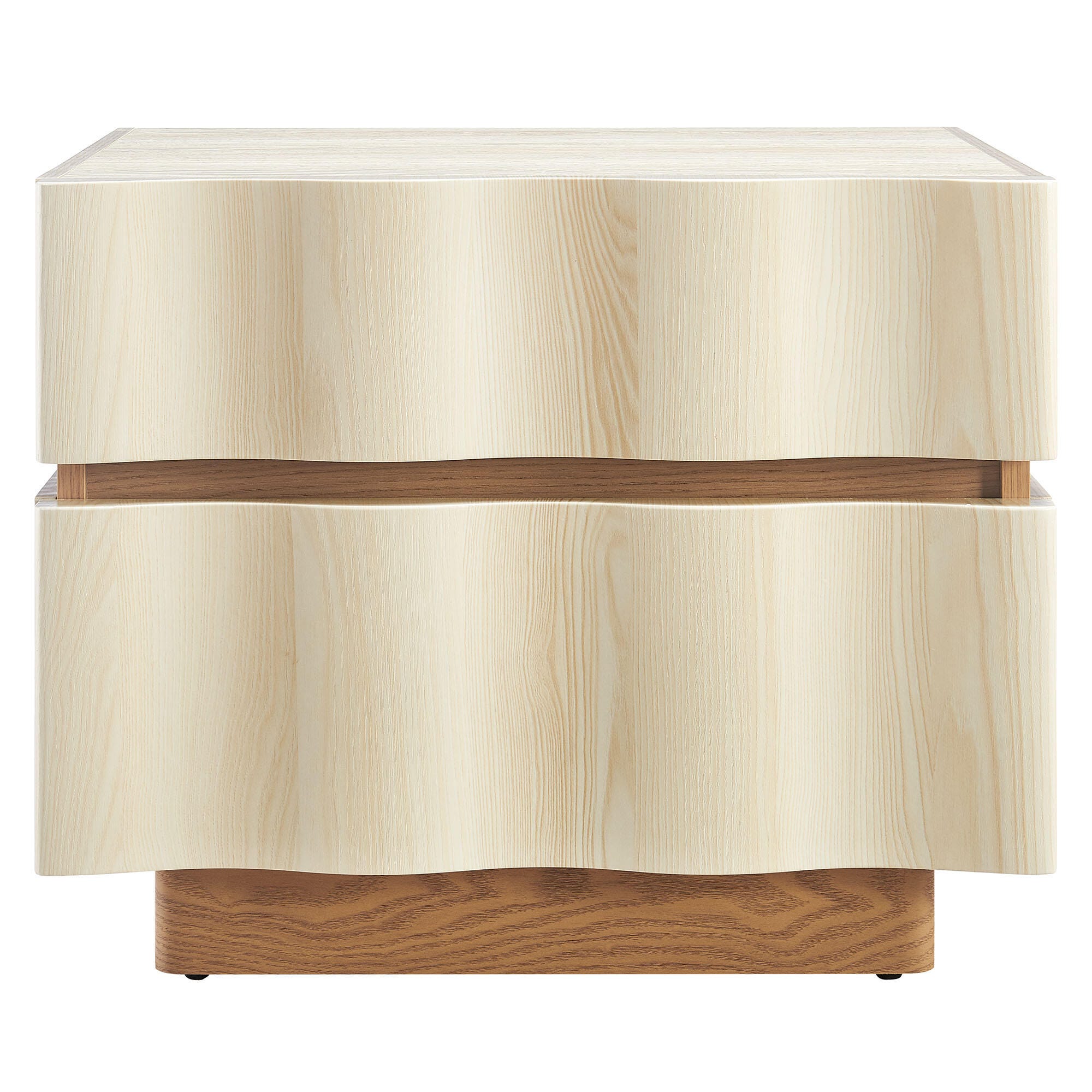 Modway Isola 22" 2 Drawer Nightstand, Light Oak, large