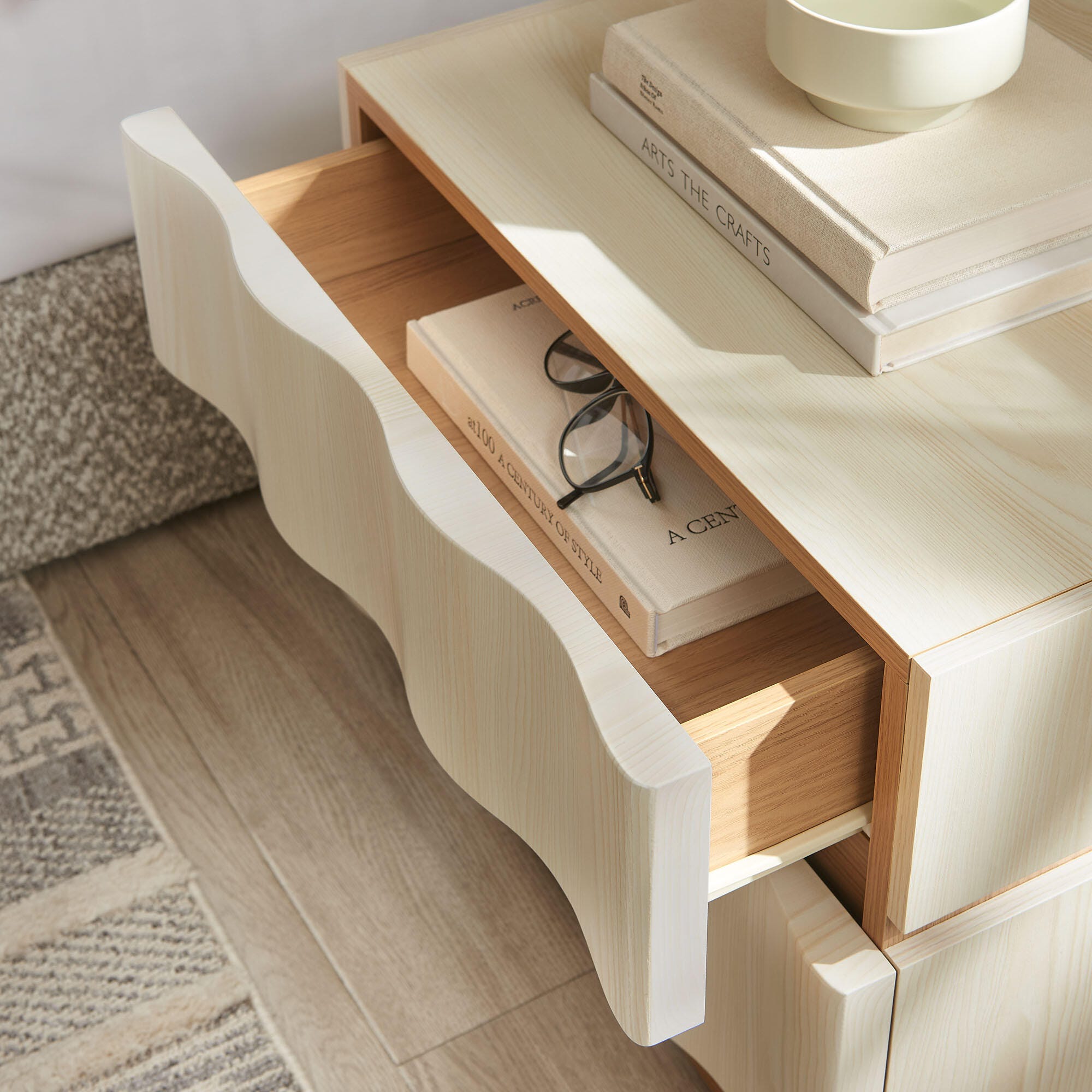 Modway Isola 22" 2 Drawer Nightstand, Light Oak, large