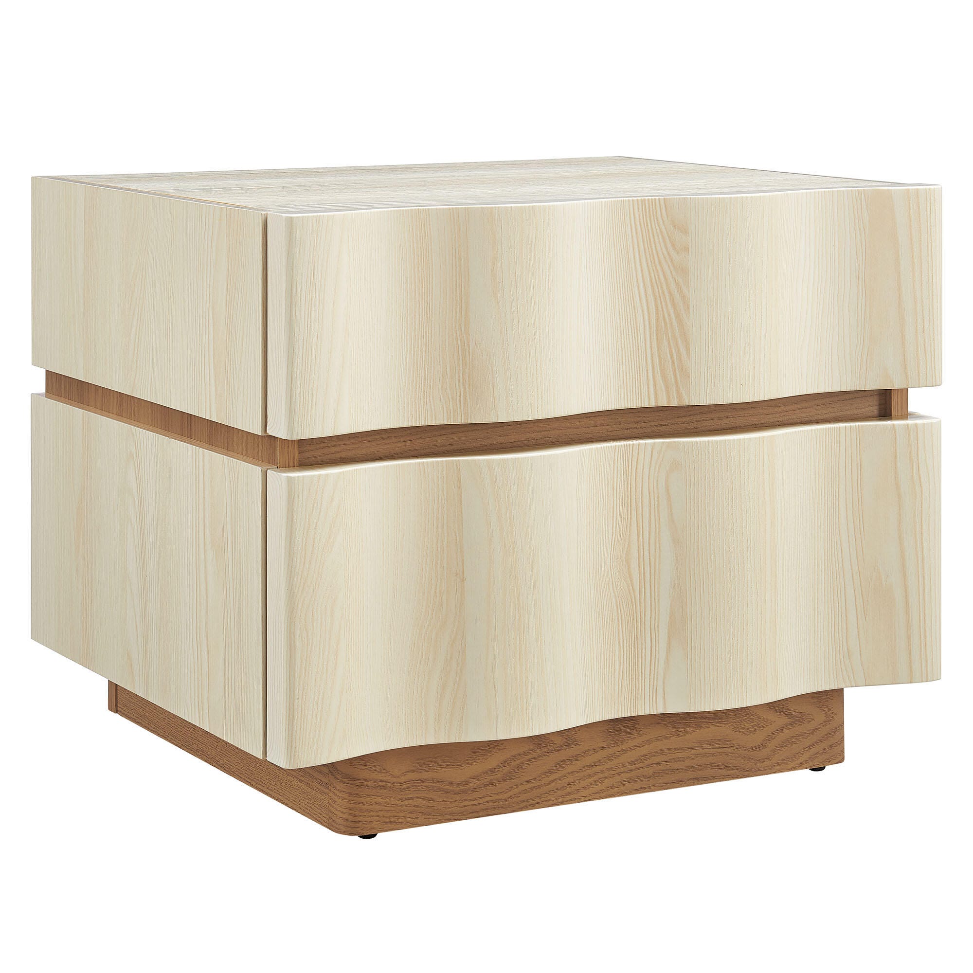 Modway Isola 22" 2 Drawer Nightstand, Light Oak, large