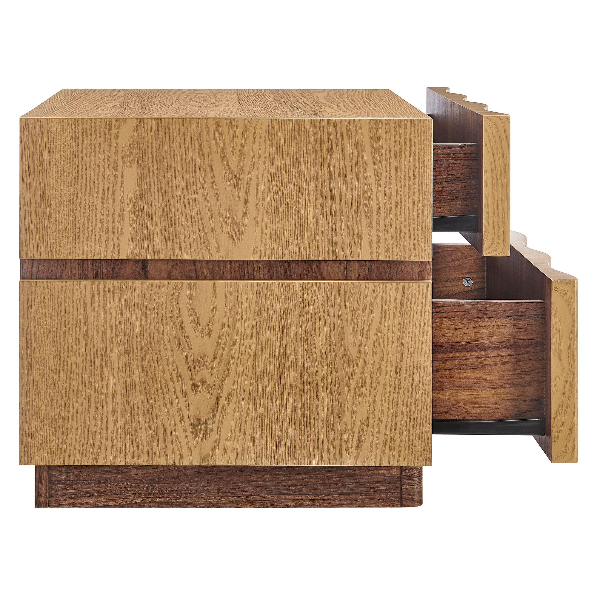 Modway Isola 22" 2 Drawer Nightstand, Natural Oak, large