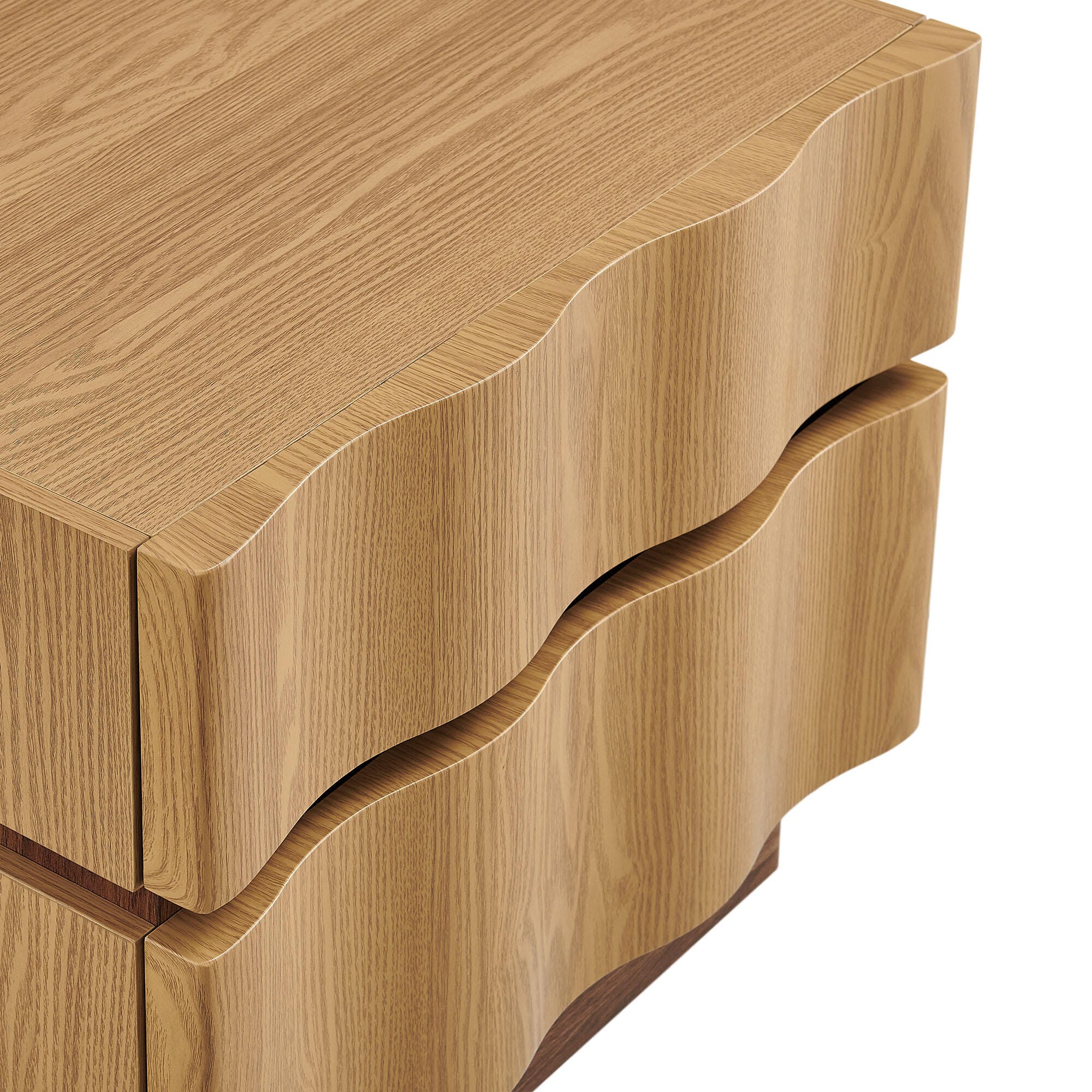 Modway Isola 22" 2 Drawer Nightstand, Natural Oak, large