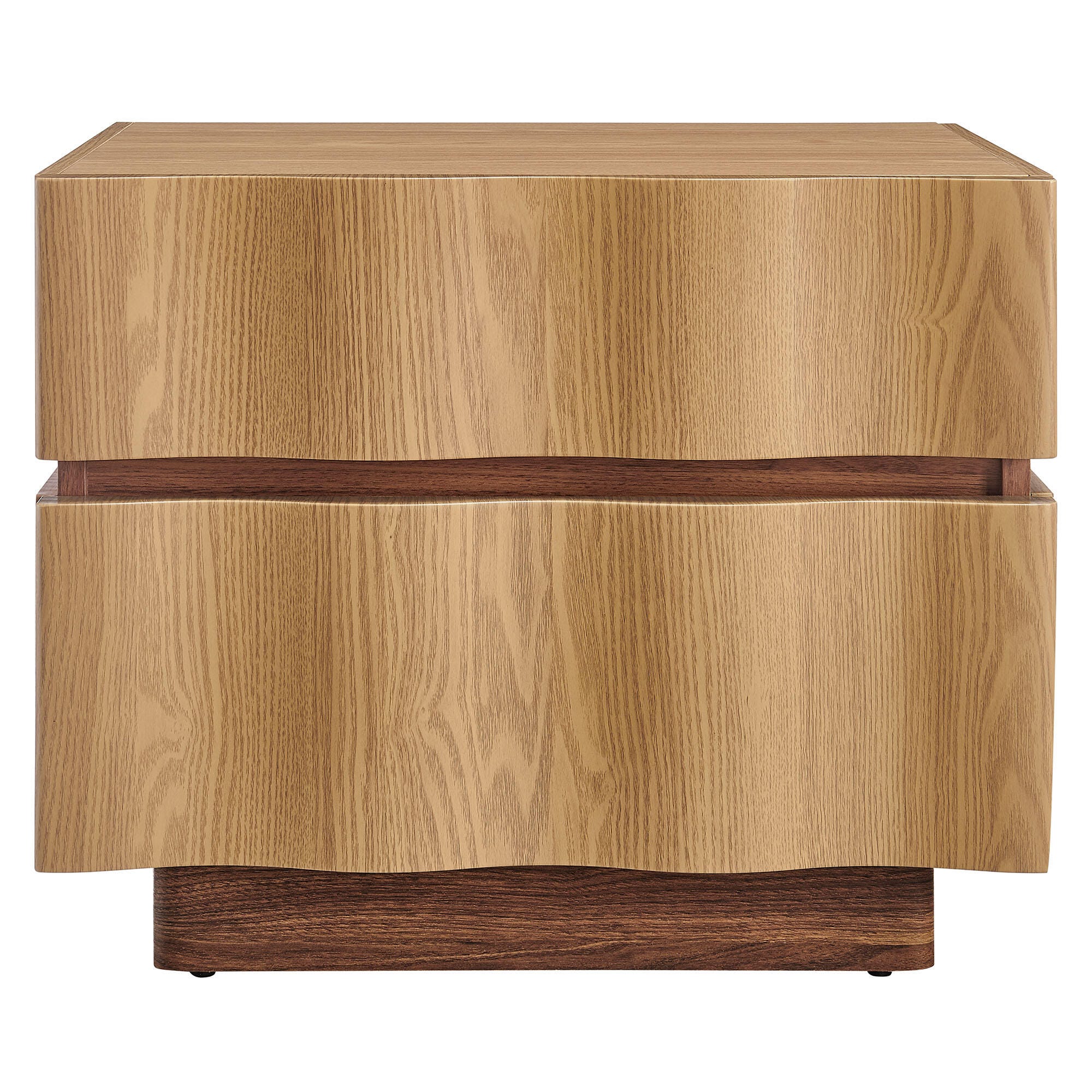 Modway Isola 22" 2 Drawer Nightstand, Natural Oak, large