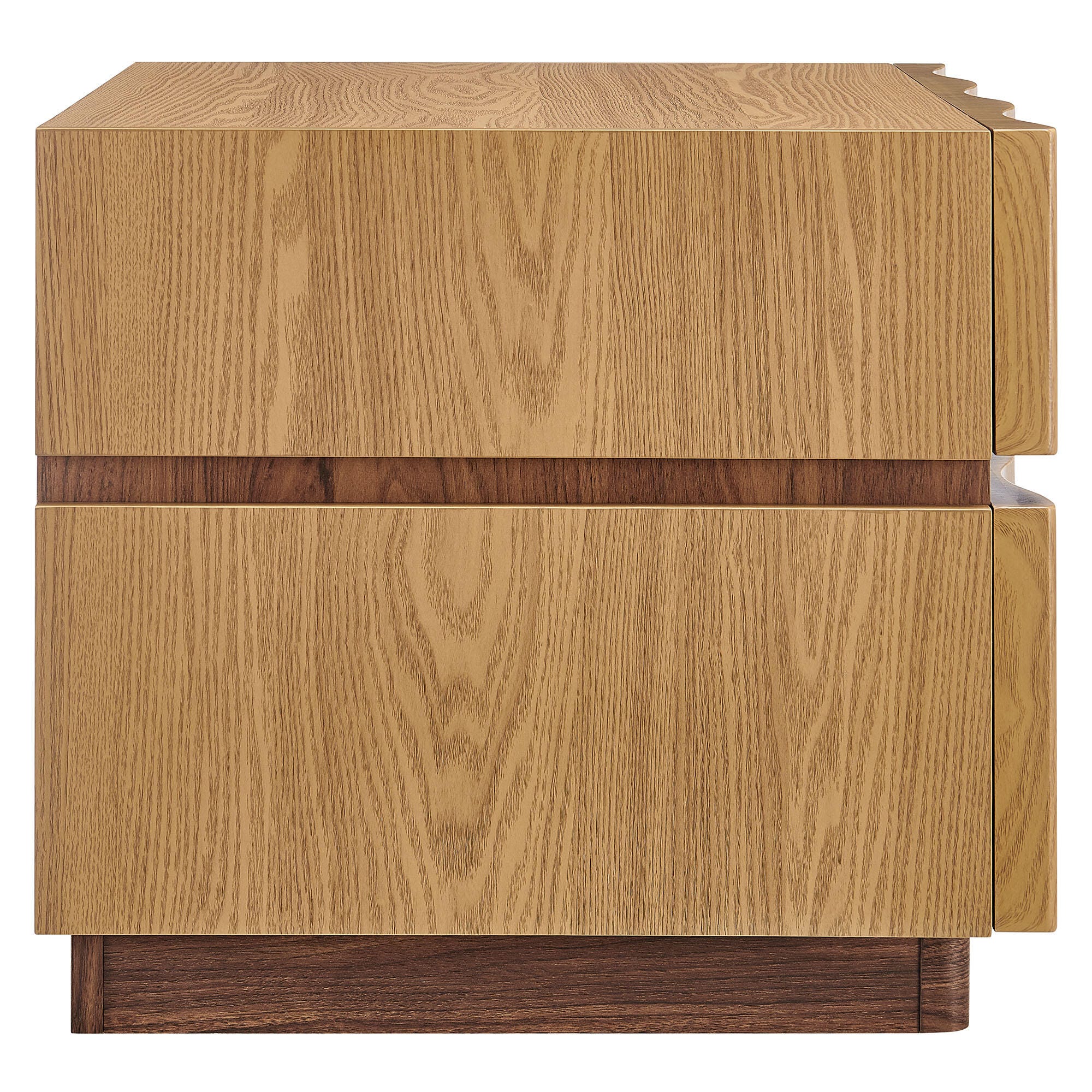 Modway Isola 22" 2 Drawer Nightstand, Natural Oak, large
