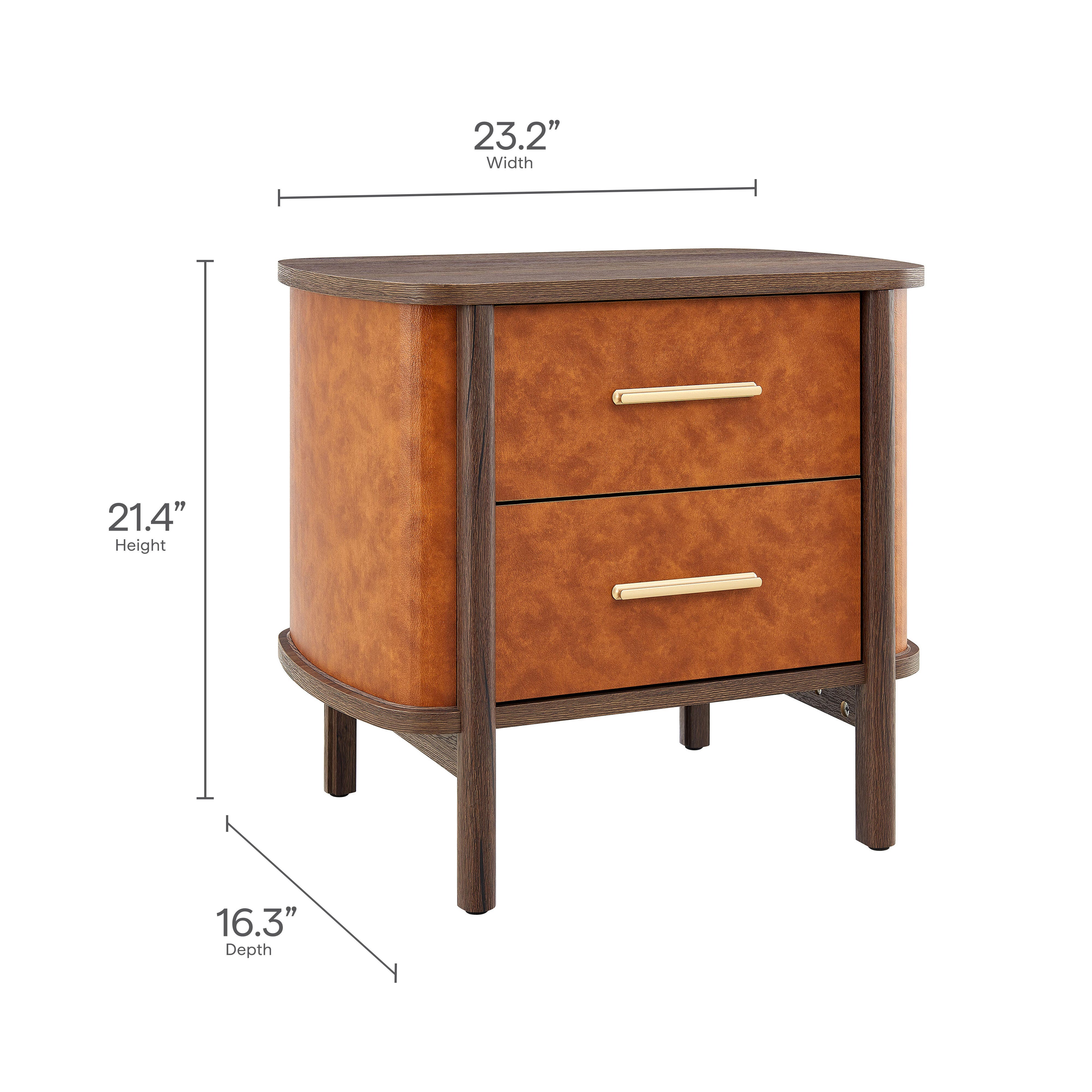 Modway Coralie 23" 2 Drawer Nightstand, , large