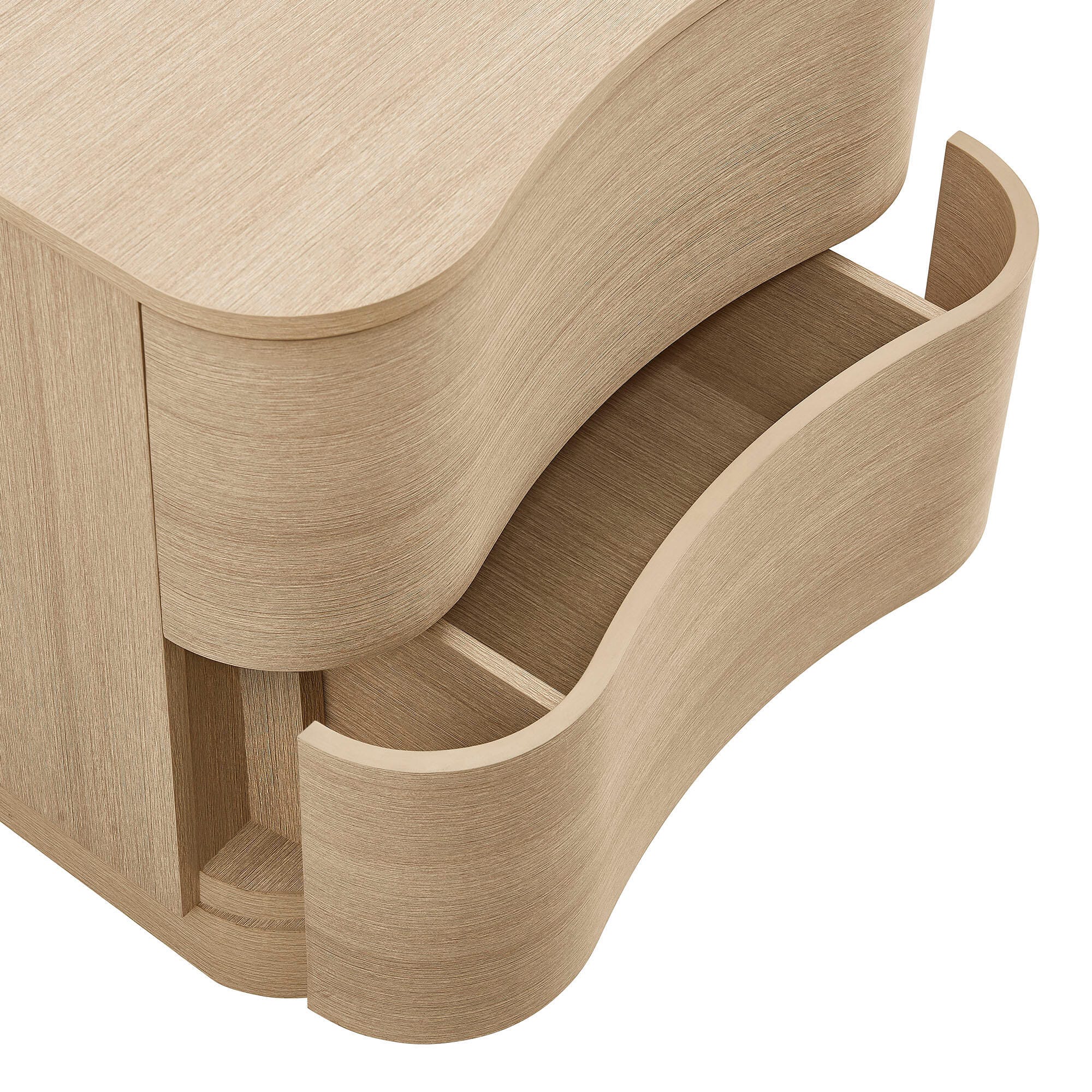 Modway Mirae 24" 2 Drawer Nightstand, Sand Oak, large