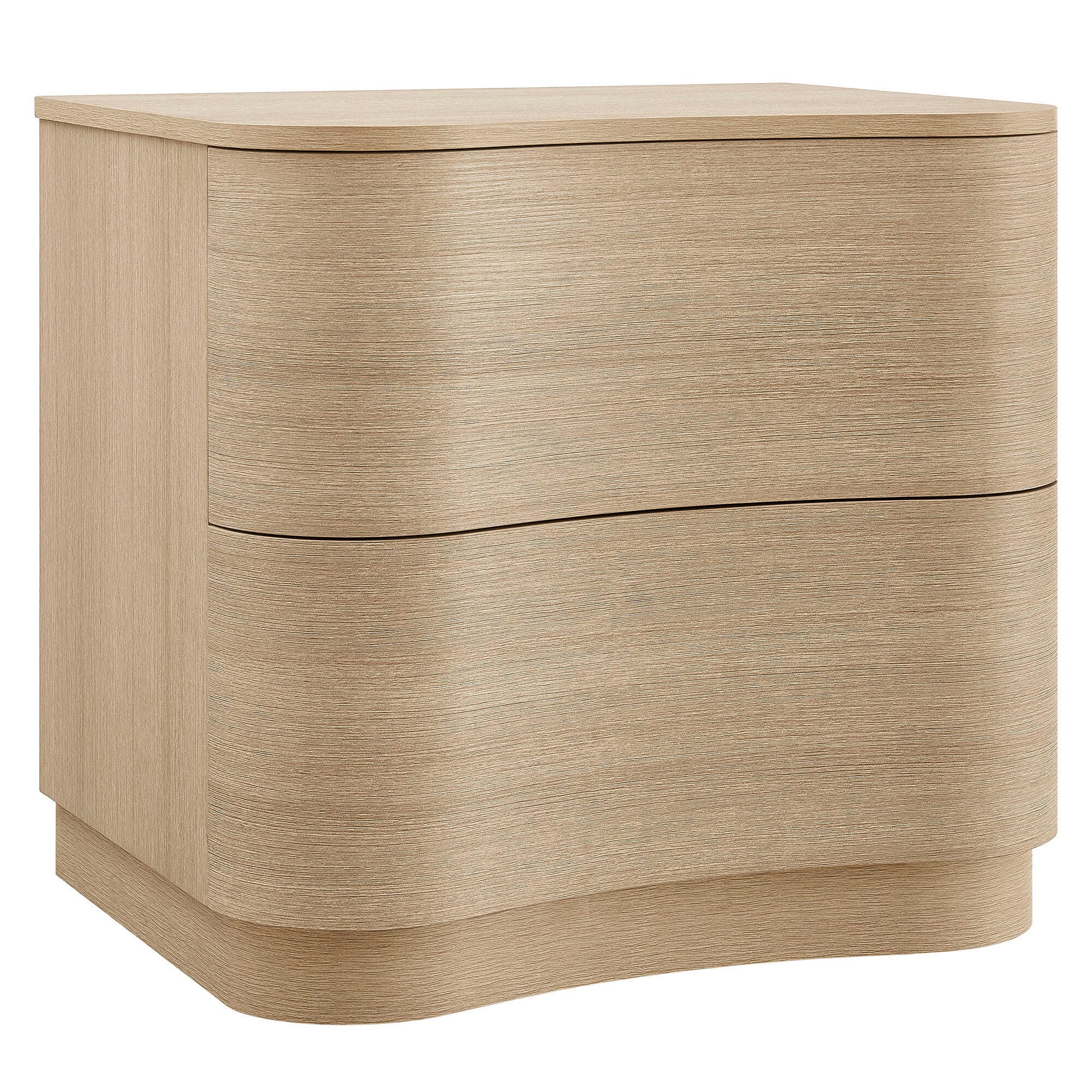 Modway Mirae 24" 2 Drawer Nightstand, Sand Oak, large