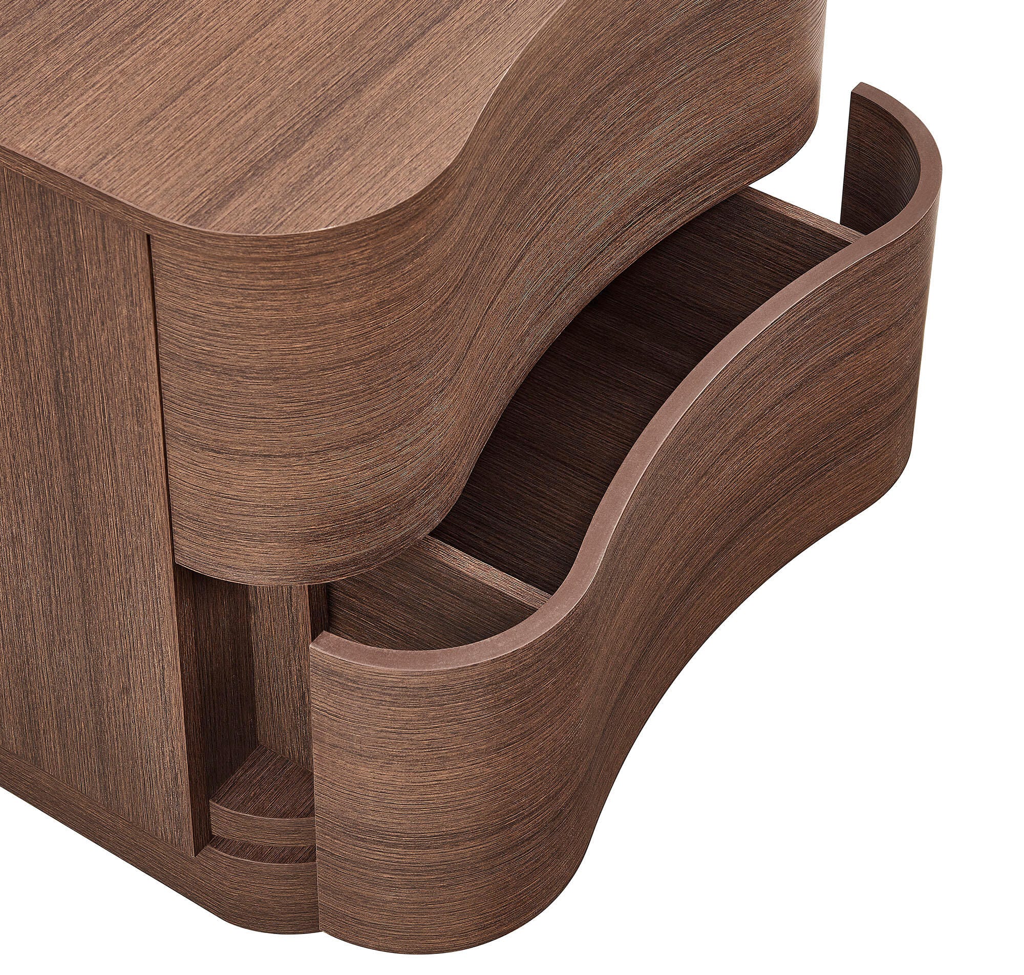 Modway Mirae 24" 2 Drawer Nightstand, Mocha Walnut, large