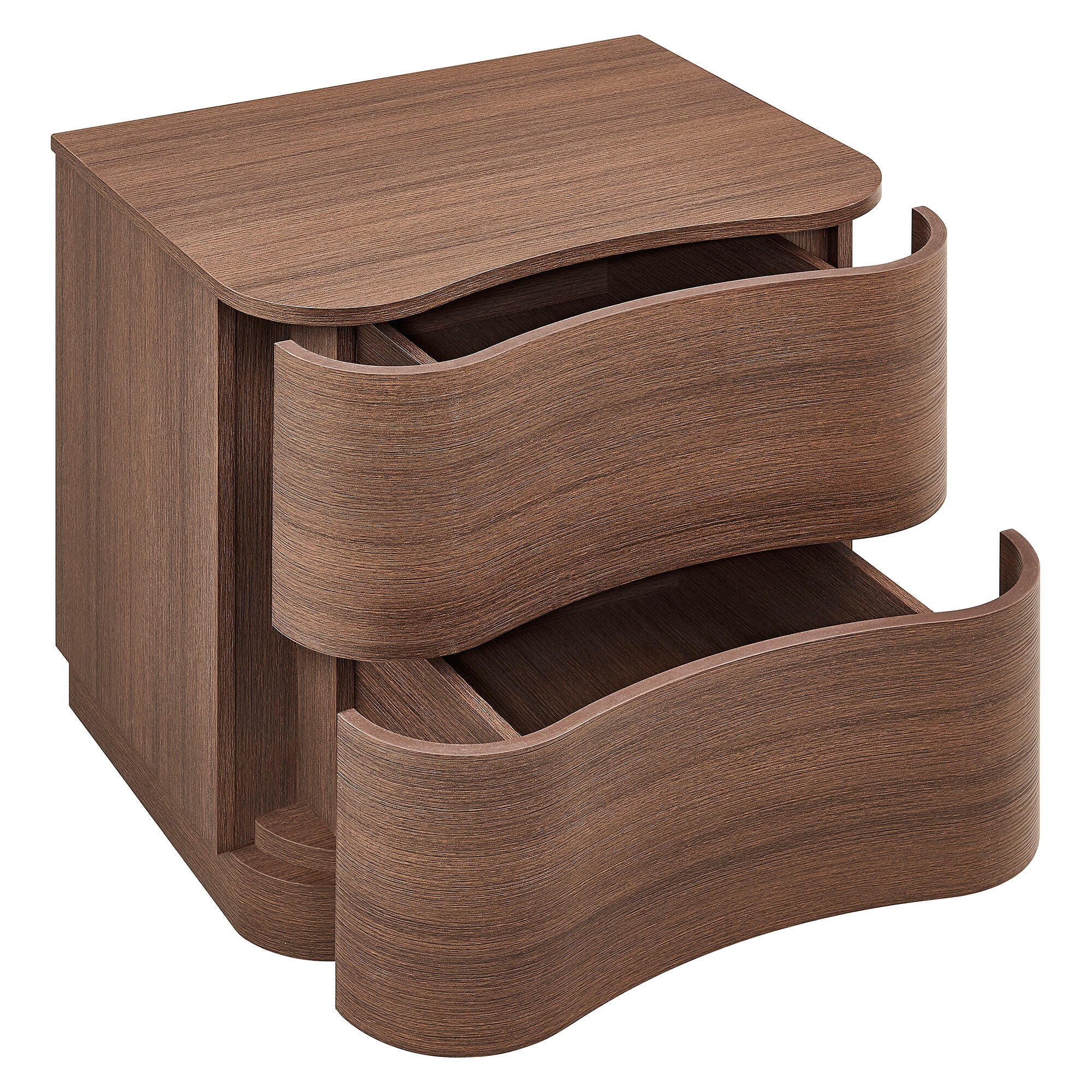 Modway Mirae 24" 2 Drawer Nightstand, Mocha Walnut, large