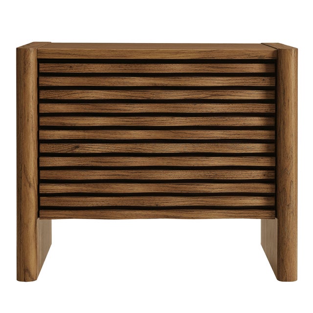Modway Emric 26" 2 Drawer Nightstand, Walnut Brown