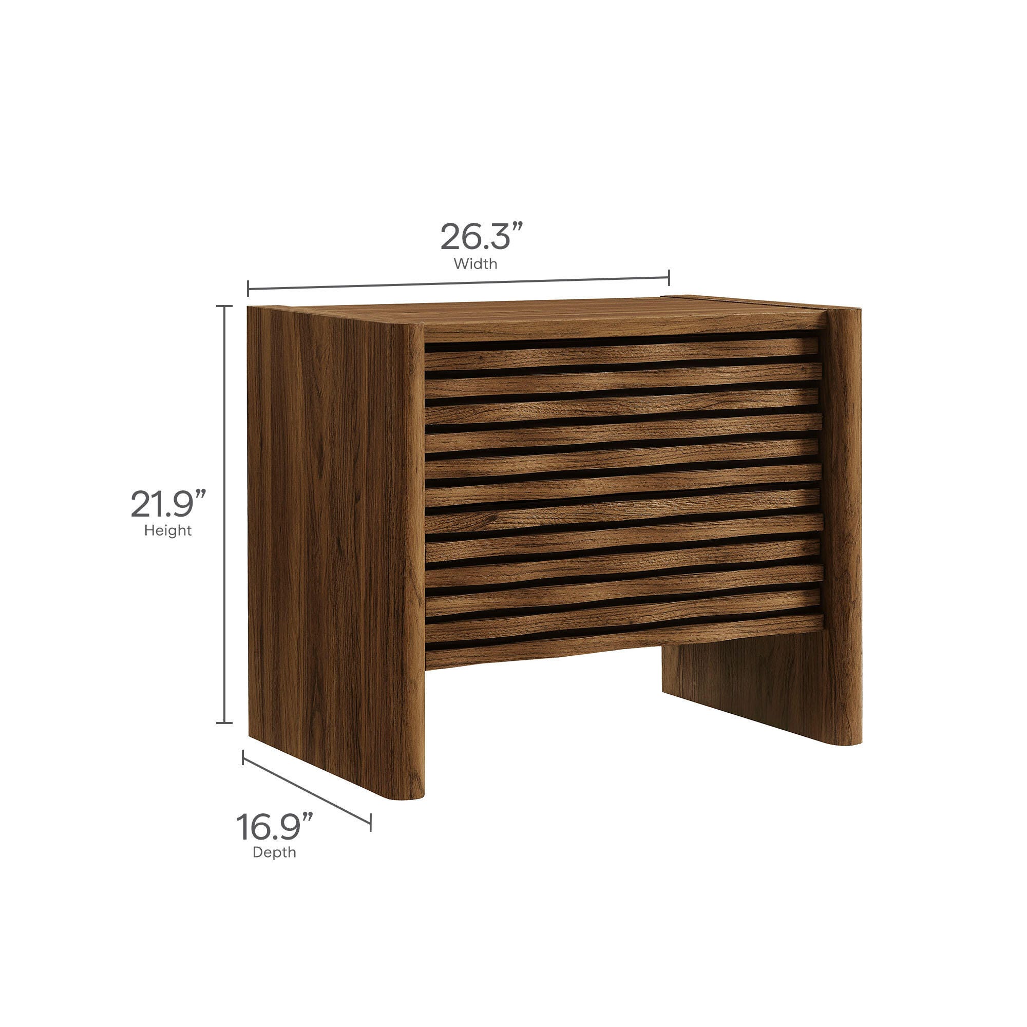 Modway Emric 26" 2 Drawer Nightstand, , large