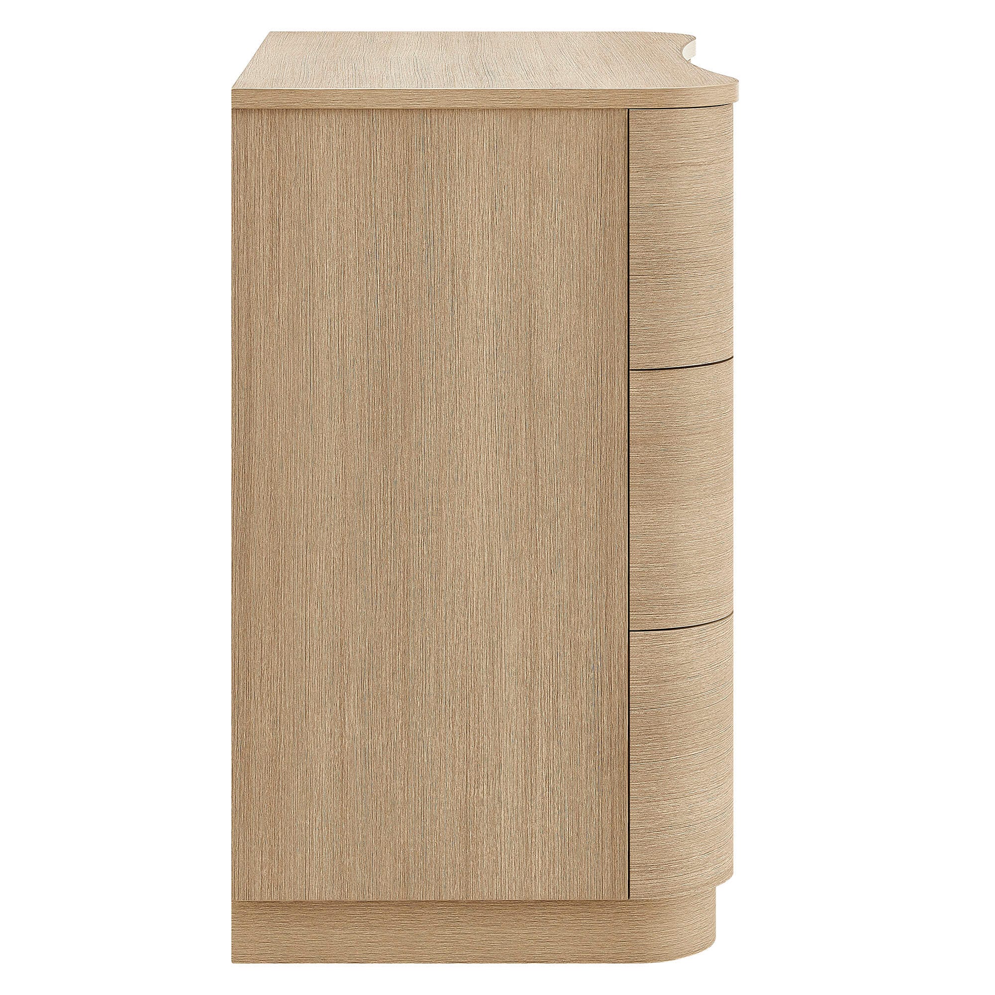 Modway Mirae 3 Drawer Dresser, Light Brown, large