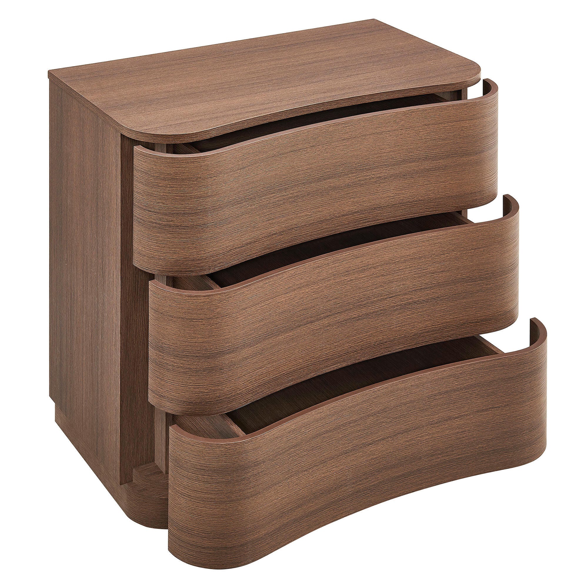 Modway Mirae 3 Drawer Dresser, Brushed Brown, large