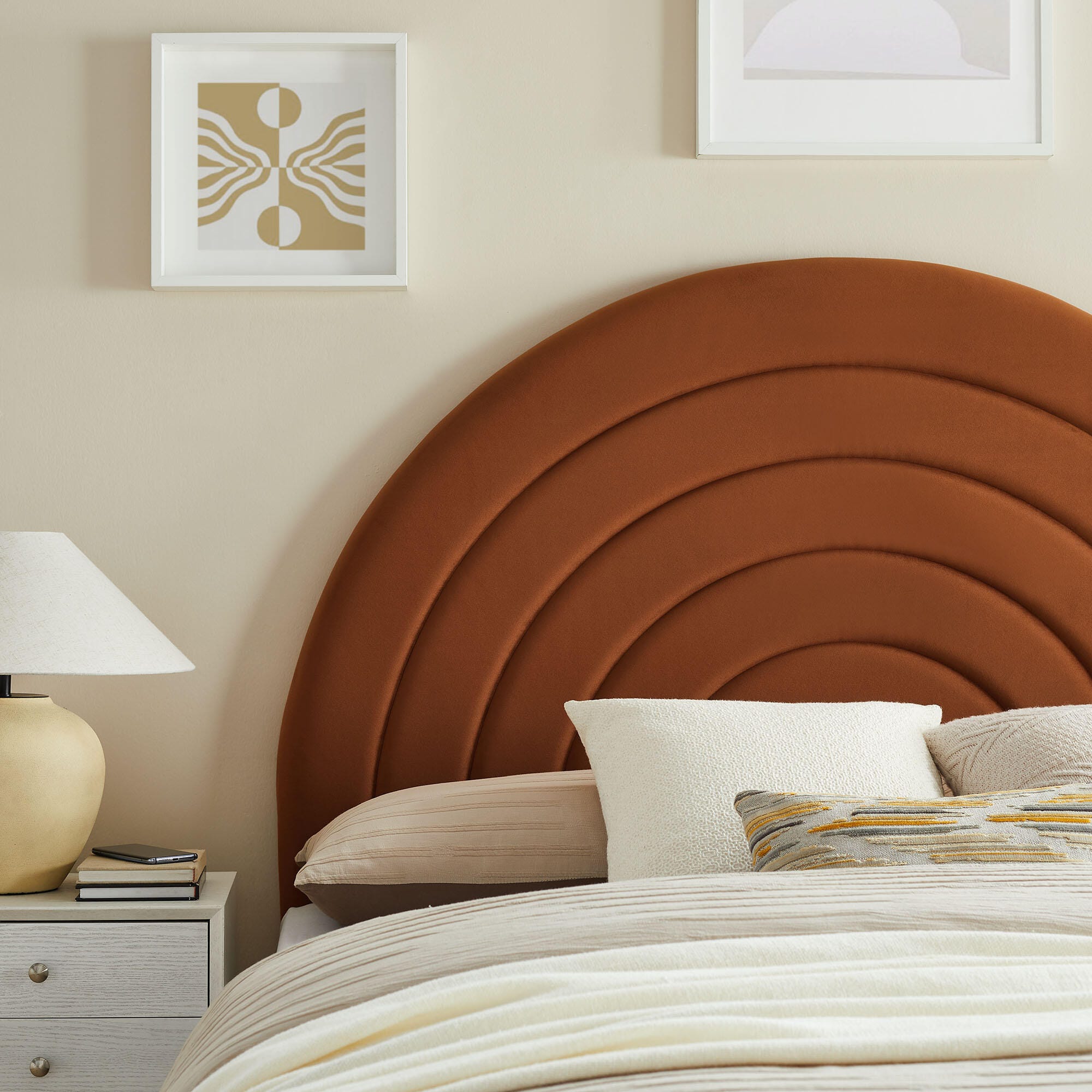 Modway Solana Arched Full Headboard, Rust, large