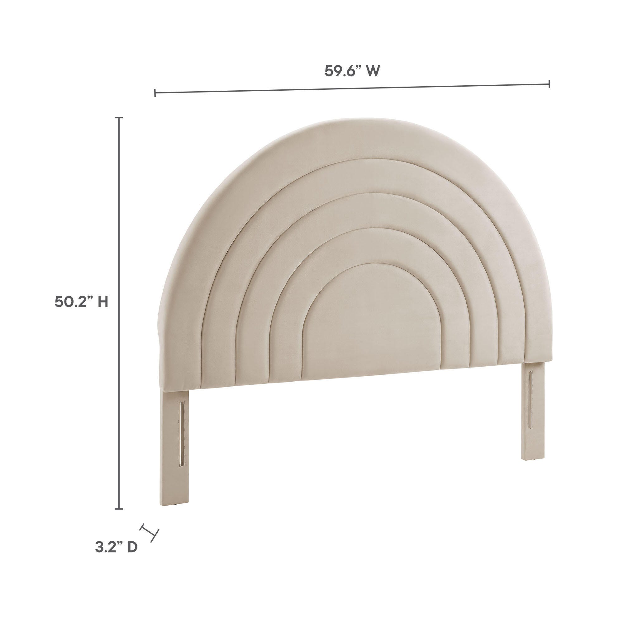 Modway Solana Arched Full Headboard, Ivory, large