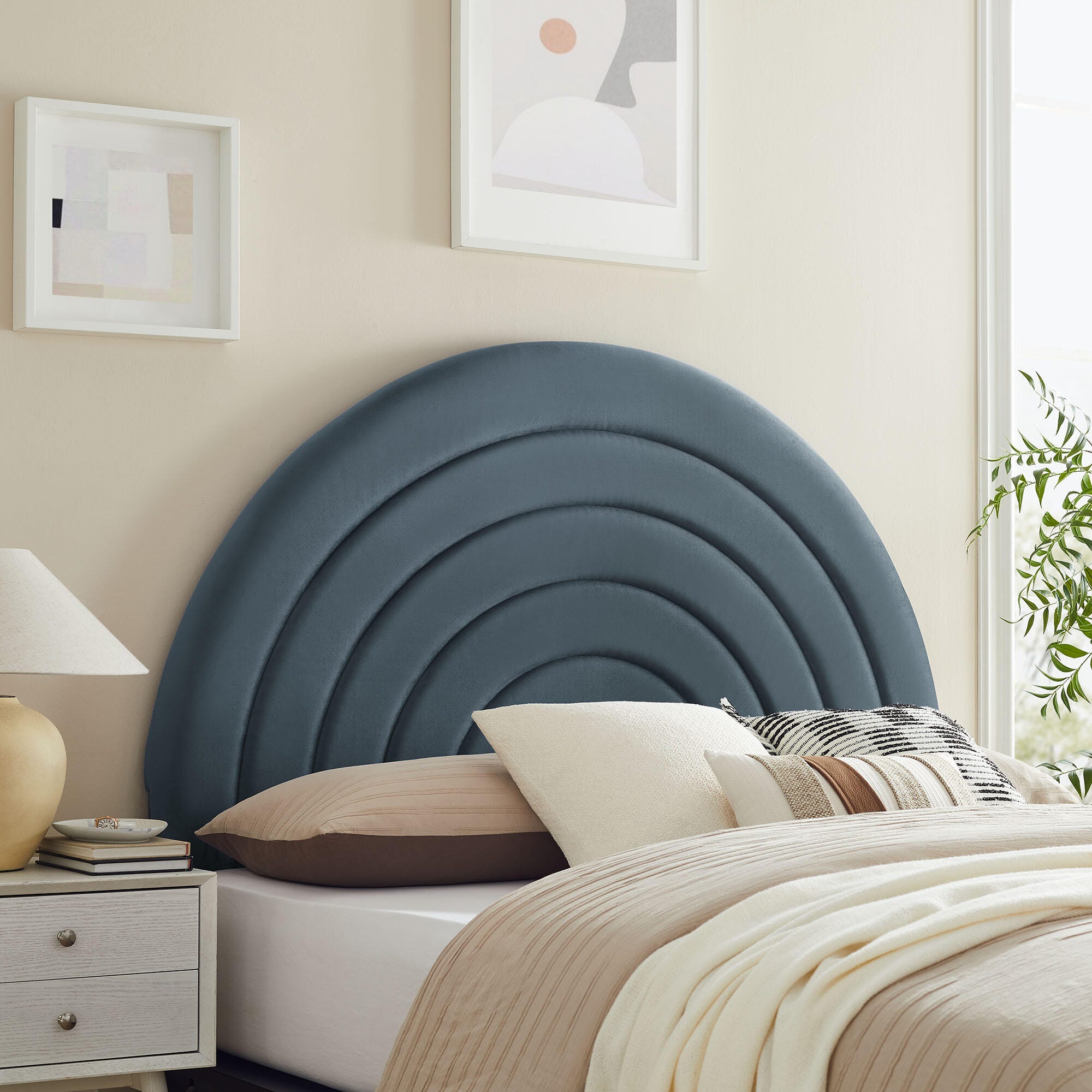 Modway Solana Arched Queen Headboard, Cadet Blue, rollover