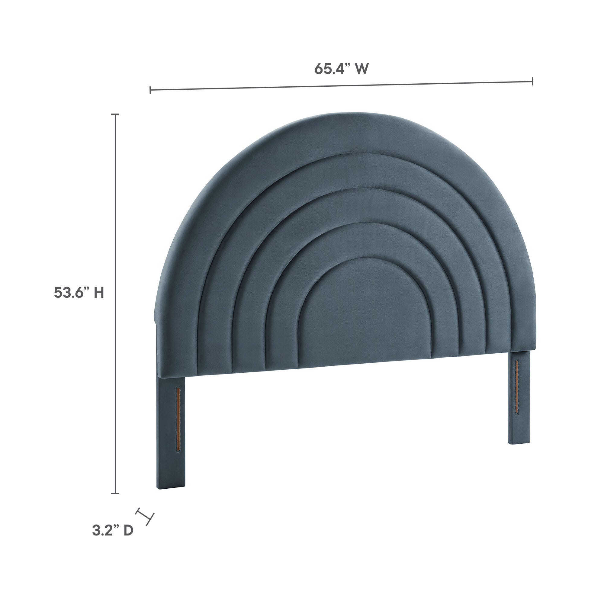 Modway Solana Arched Queen Headboard, Cadet Blue, large