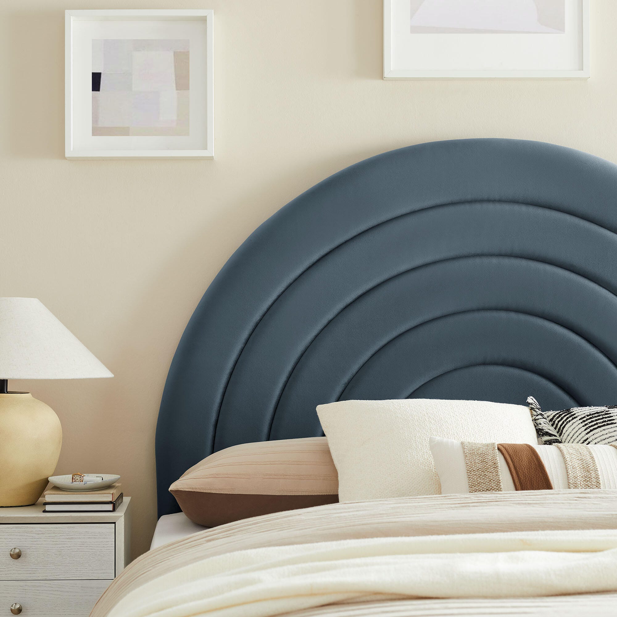Modway Solana Arched Queen Headboard, Cadet Blue, large