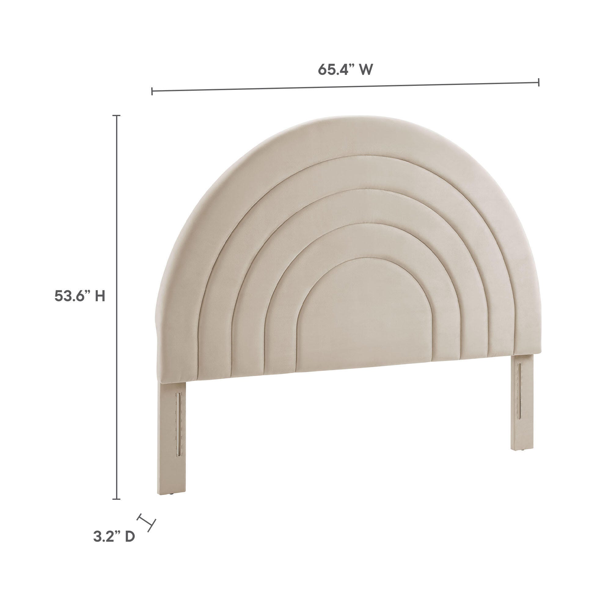Modway Solana Arched Queen Headboard, Ivory, large